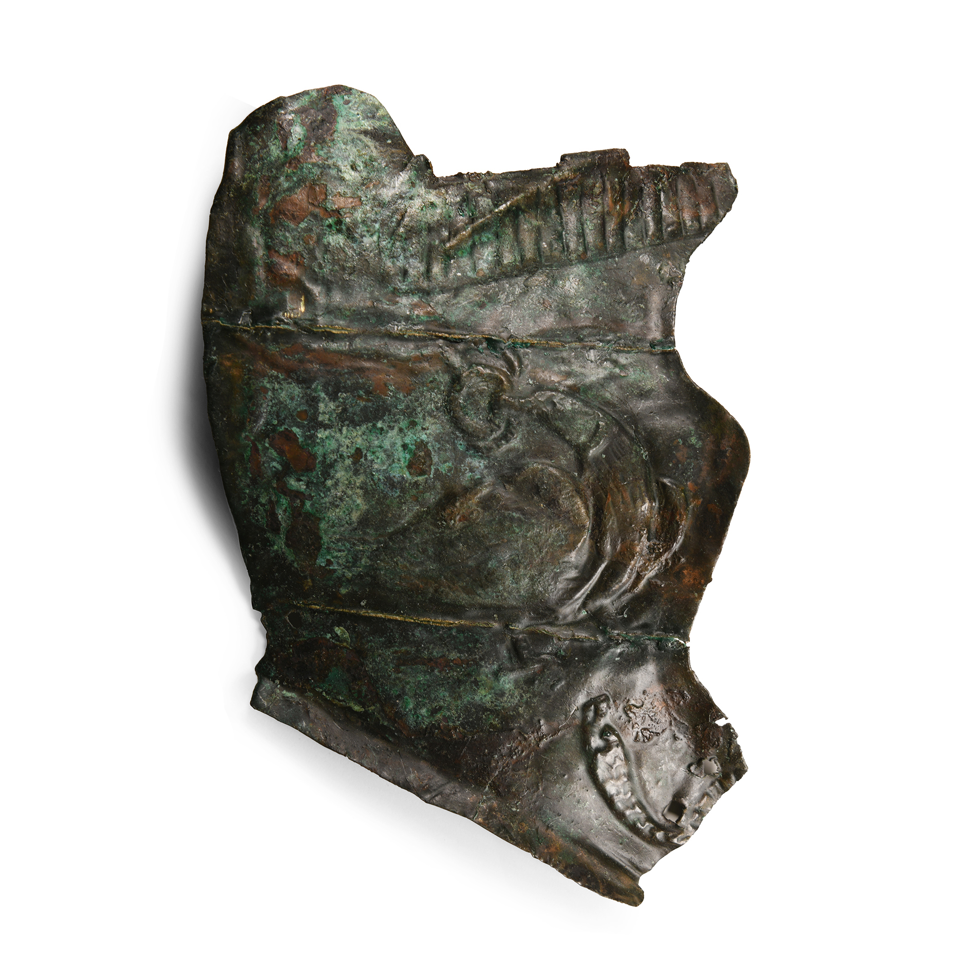 Roman Bronze Military Helmet Section