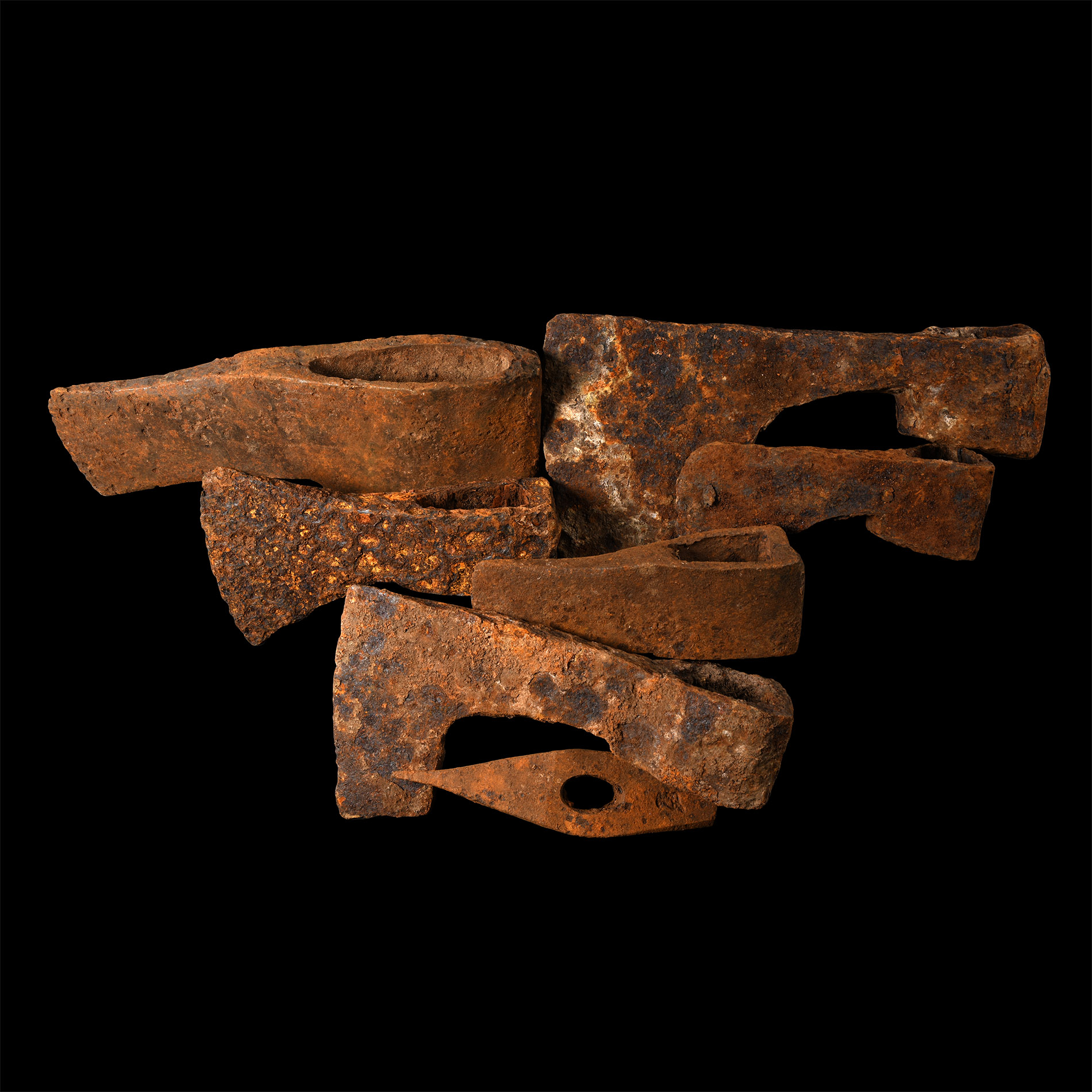 Medieval Iron Axehead Group