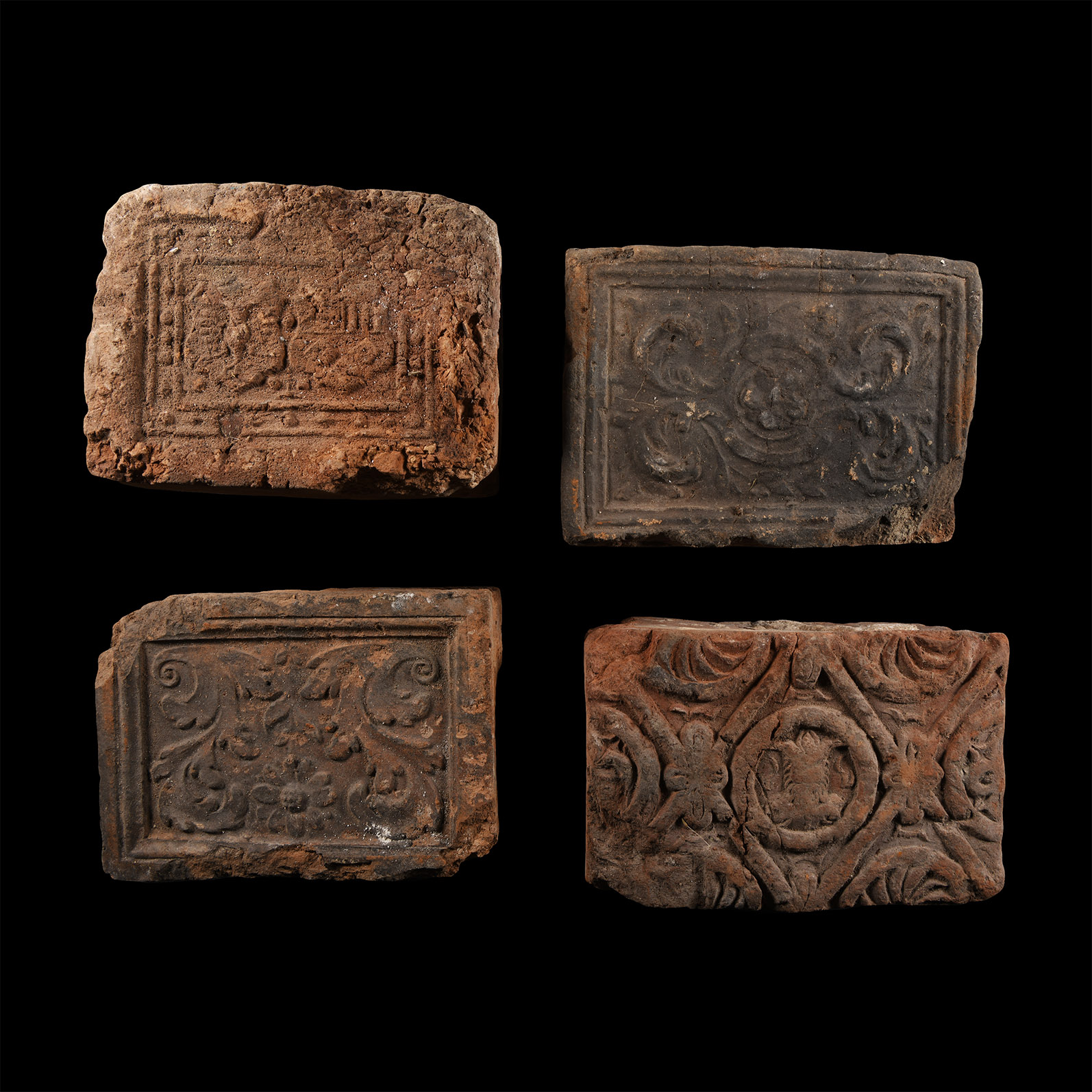 Elizabethan Period Ceramic Fire Brick Group