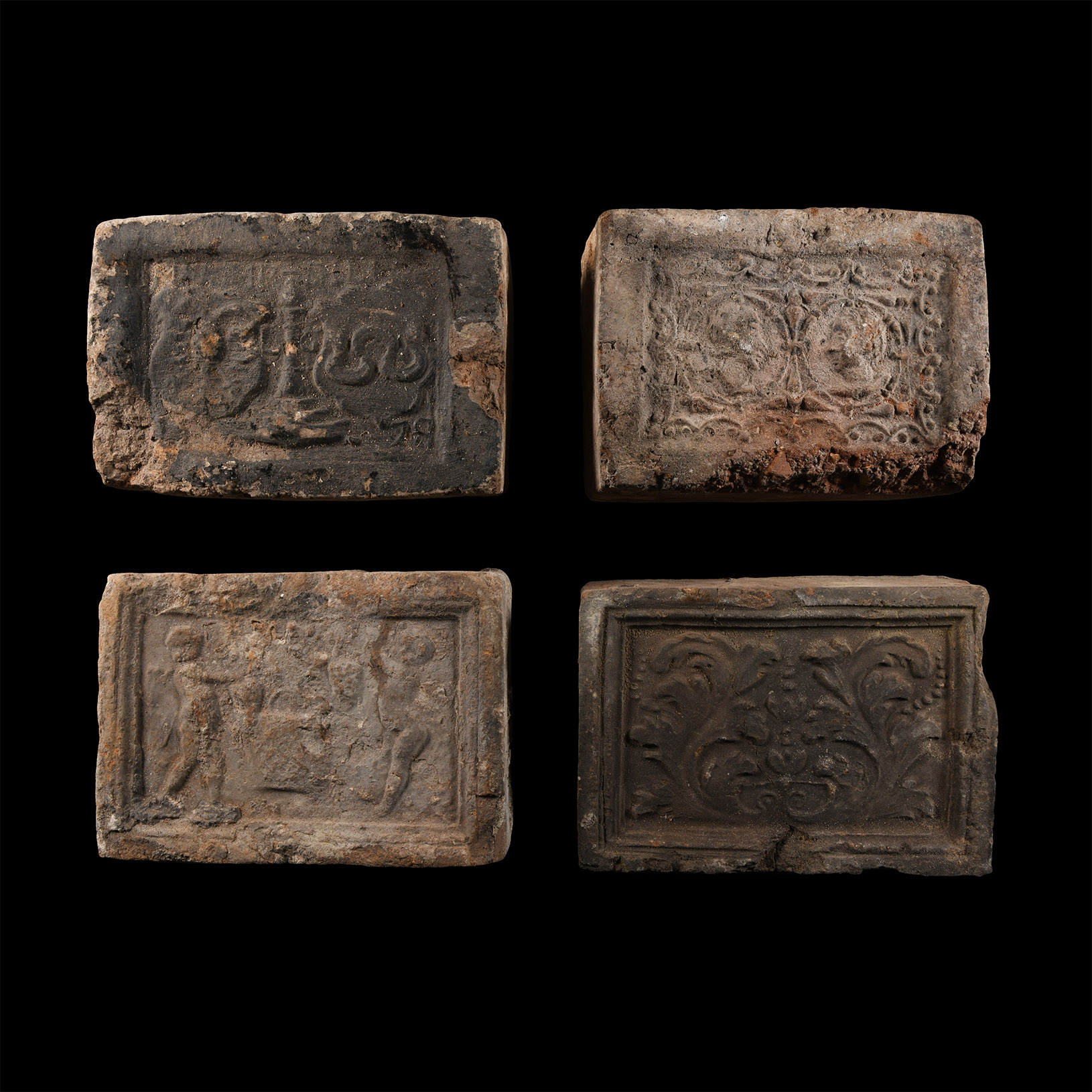 Elizabethan Period Ceramic Fire Brick Group