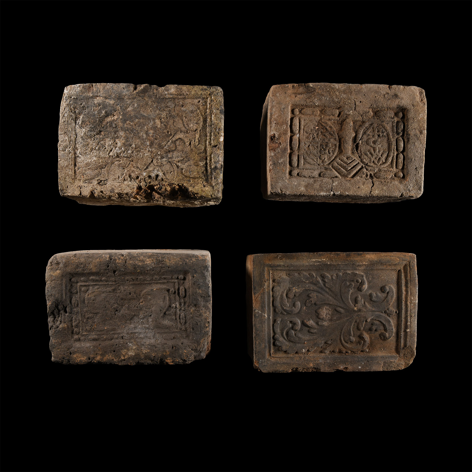 Elizabethan Period Ceramic Fire Brick Group
