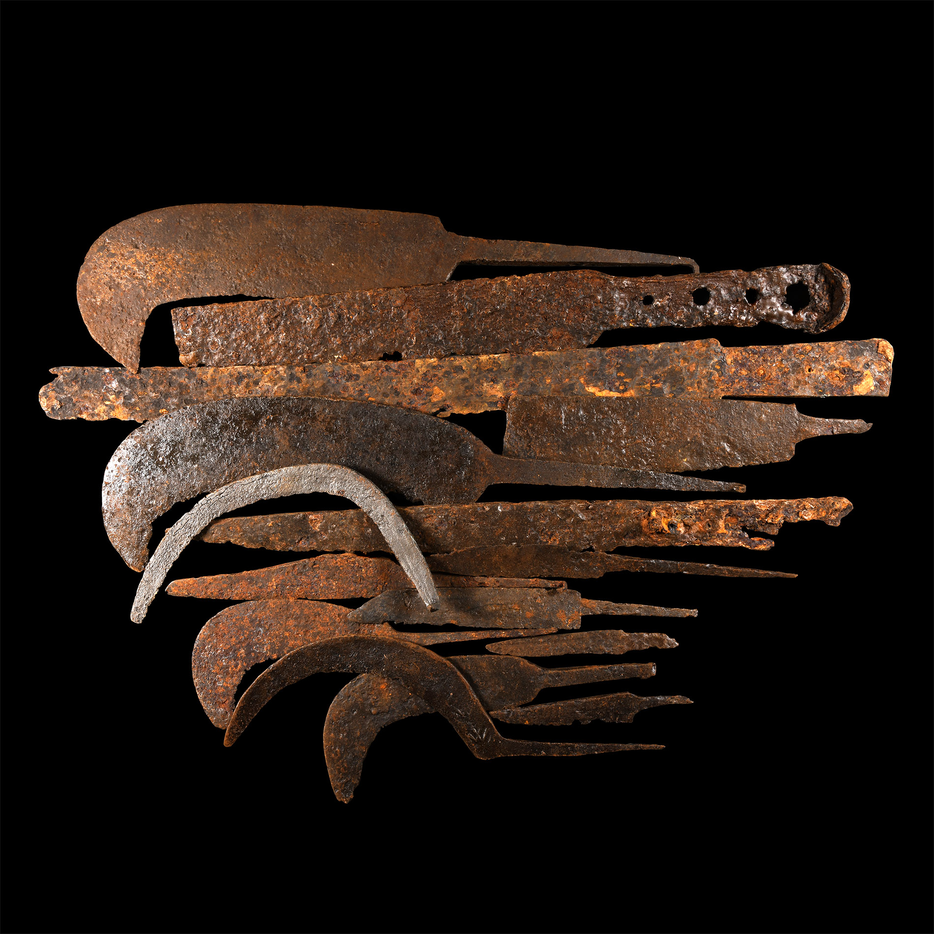 Medieval Iron Knife Blade Group