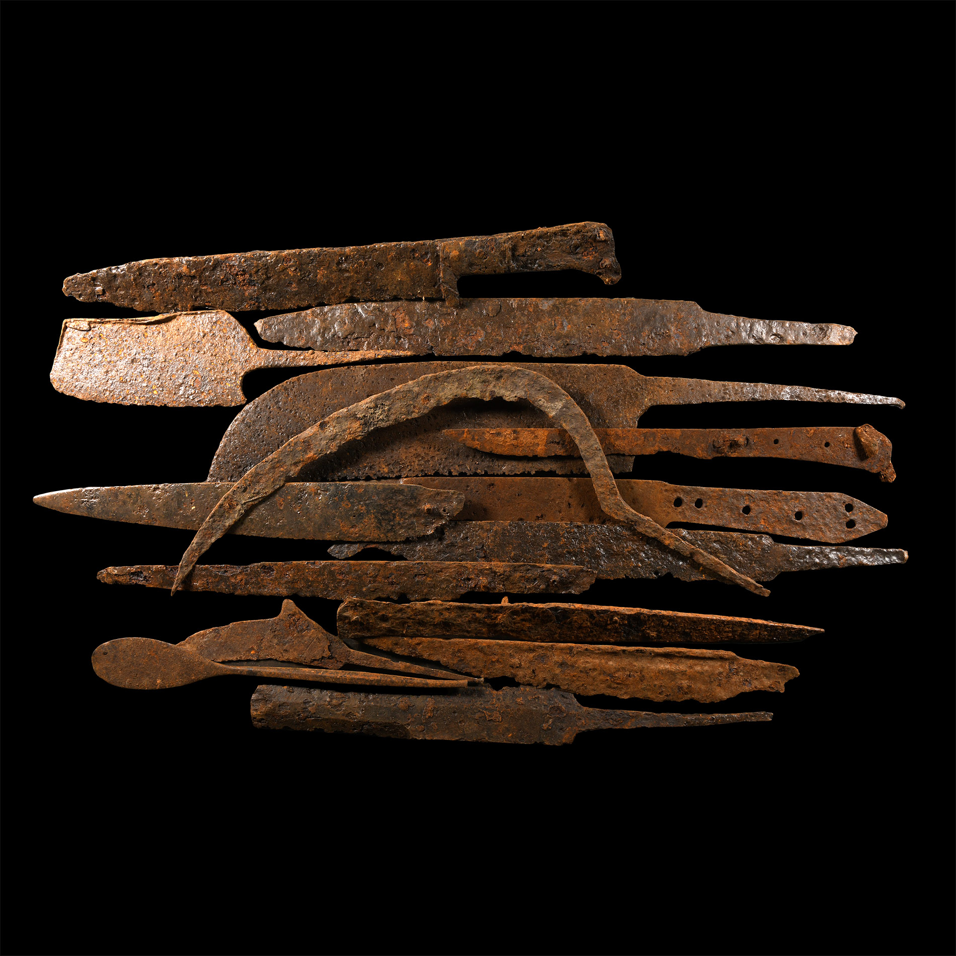 Medieval Iron Knife Blade Group