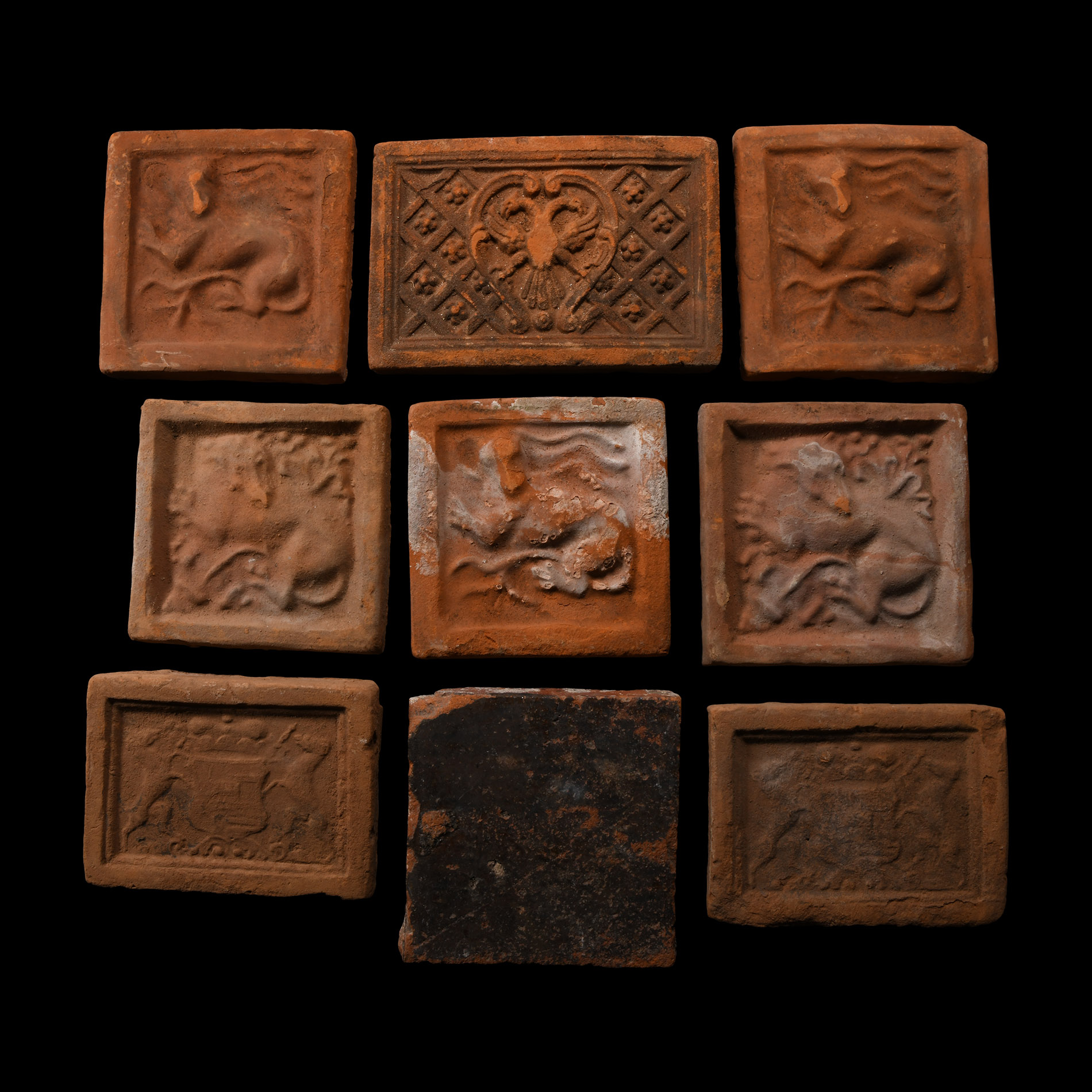 Post Medieval Armorial Ceramic Tile Collection
