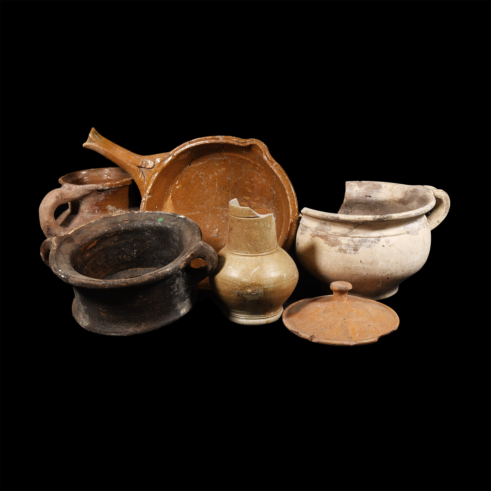 Medieval Glazed Pottery Group