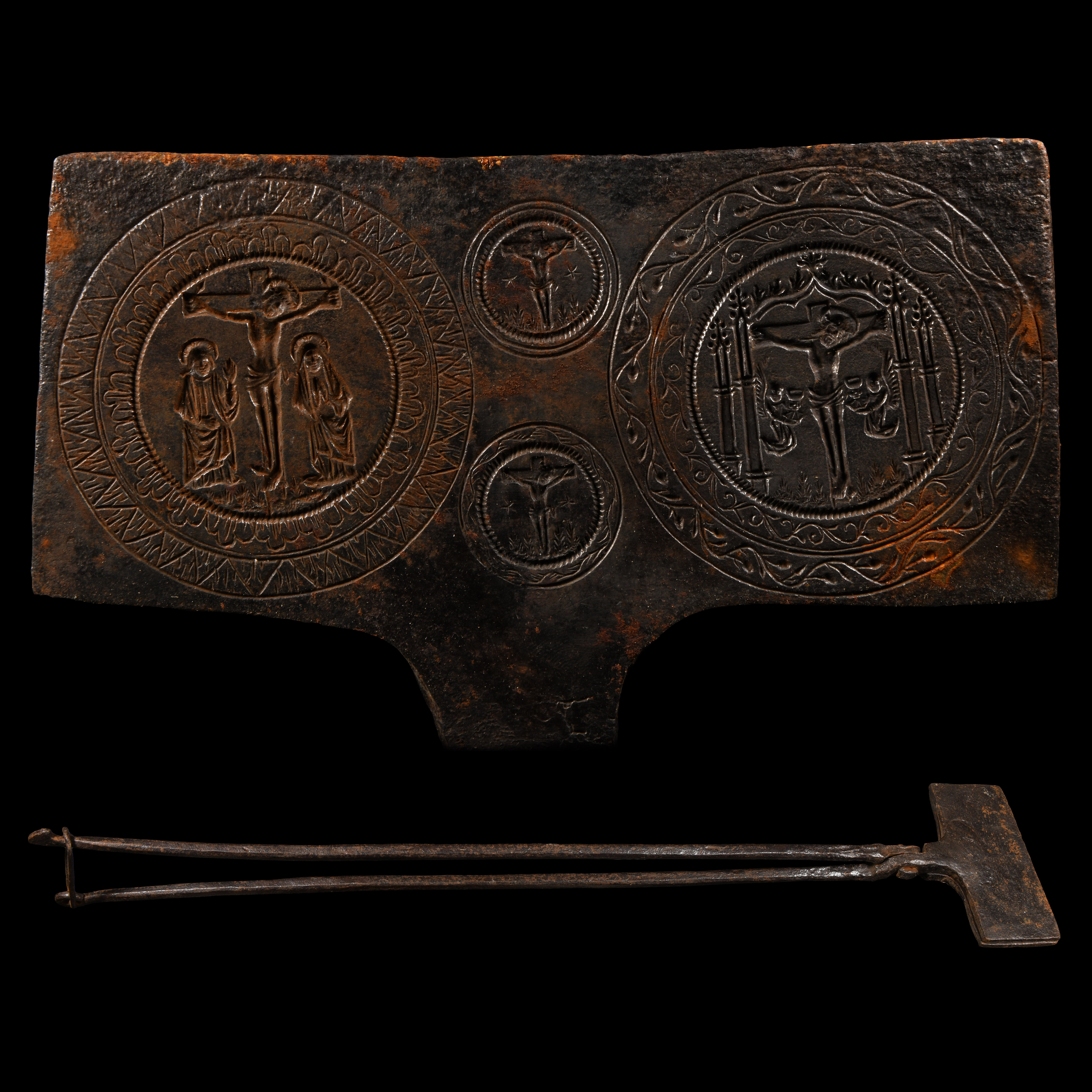 Post Medieval Iron Bread Stamp Scissors