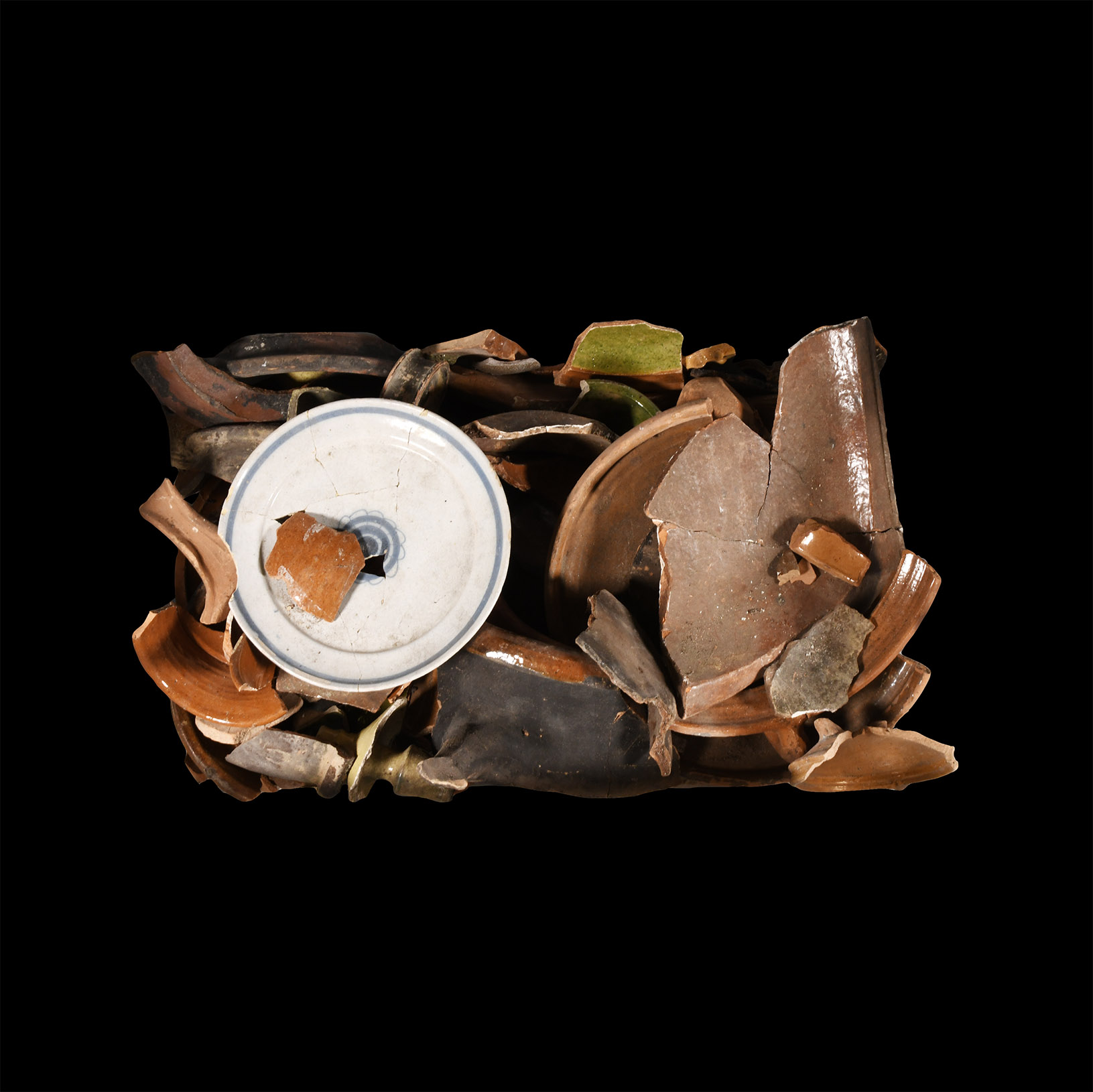 Medieval Glazed Pottery Fragment Group