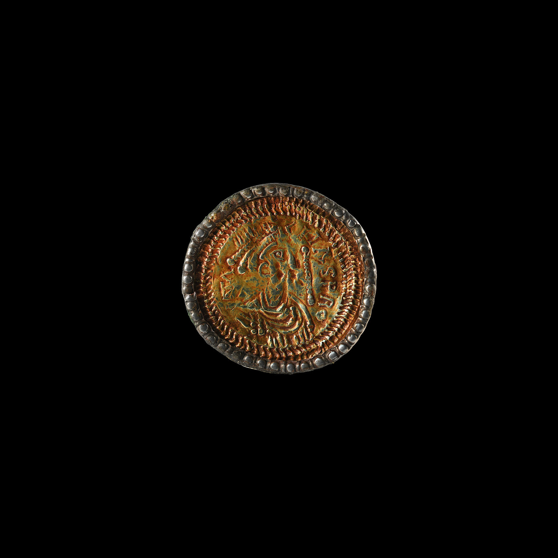 Visigothic Silver-Gilt 'CMASPRO' Nummular Brooch
