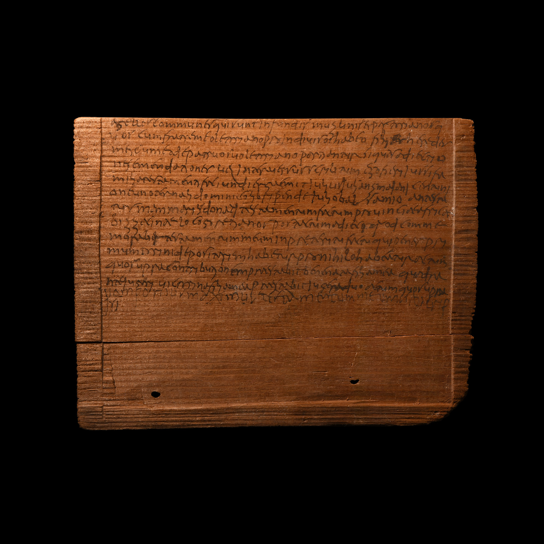 Roman Inked Wooden 'Will of Pomponius Maximinianus' Tablet