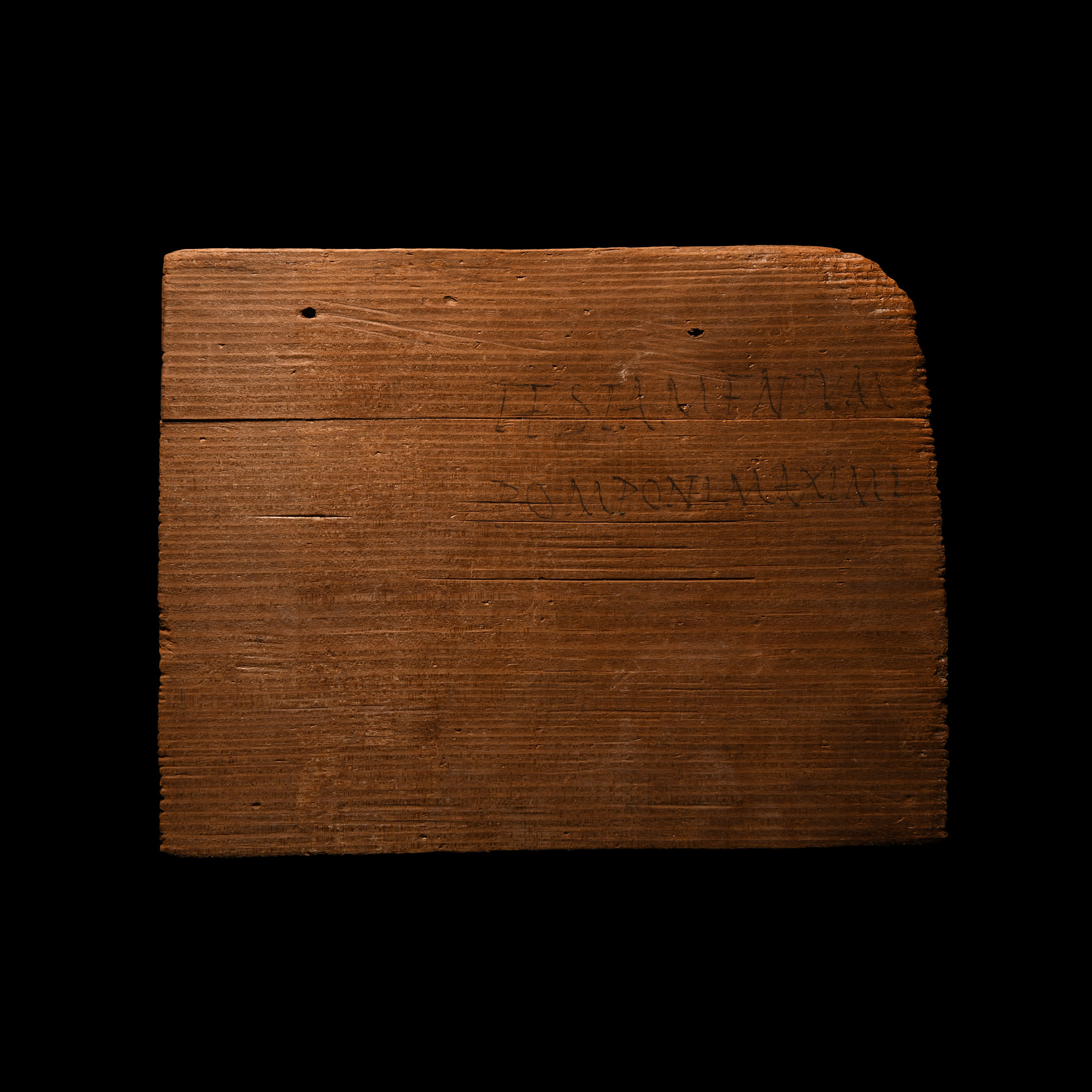 Roman Inked Wooden 'Will of Pomponius Maximinianus' Tablet