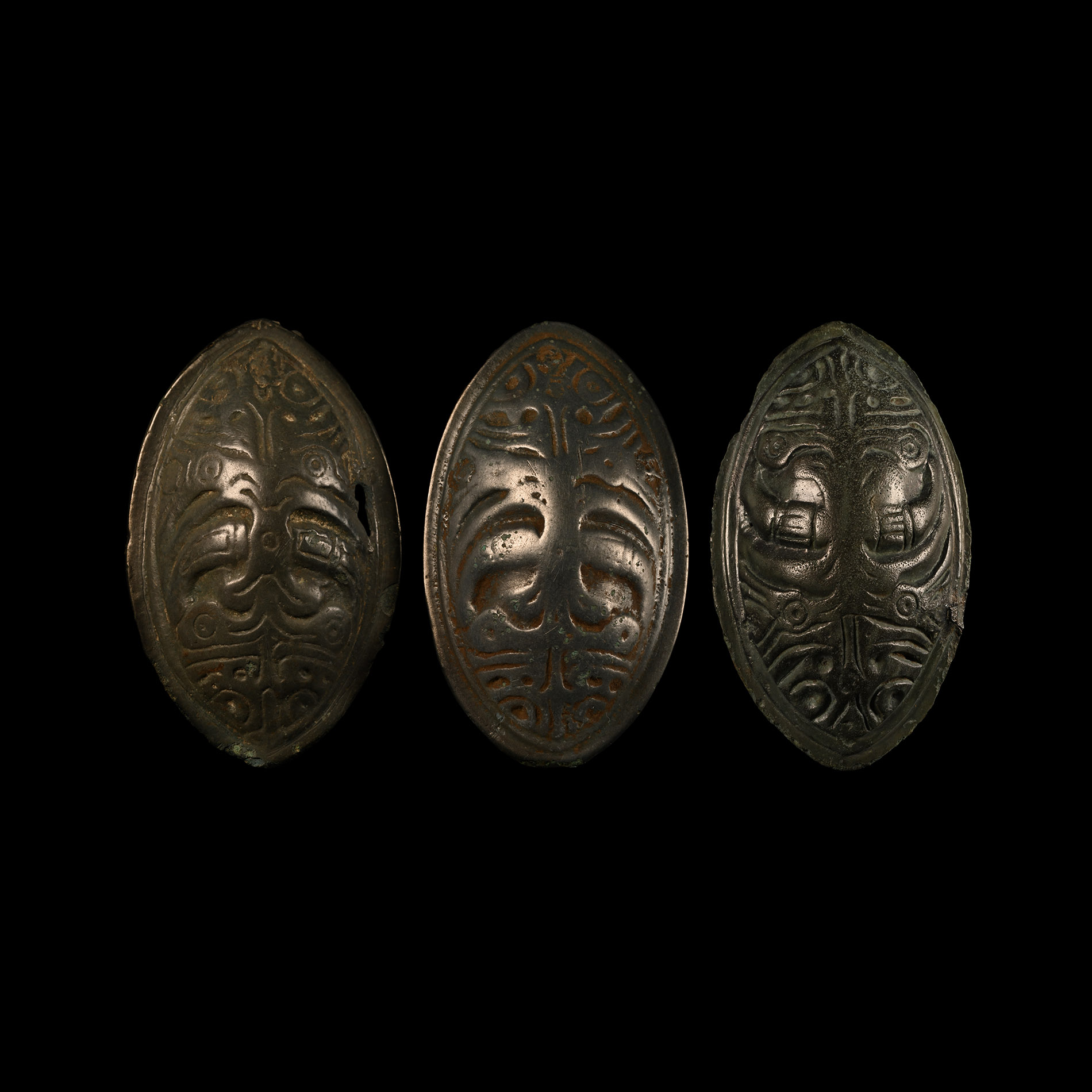 Viking Age Bronze Tortoise-Type Brooch Group