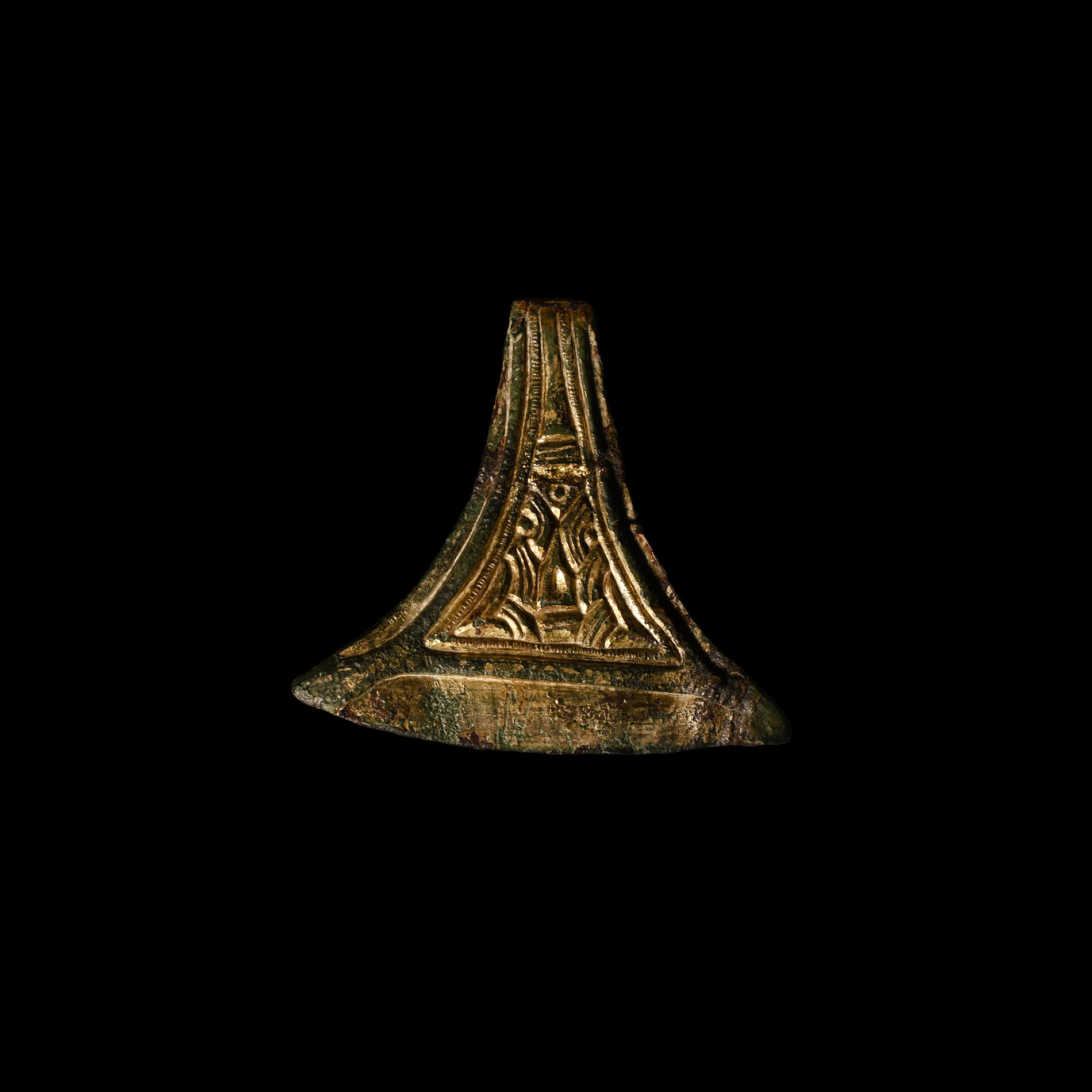 Anglo-Saxon Gilt Bronze Horse Harness Mount