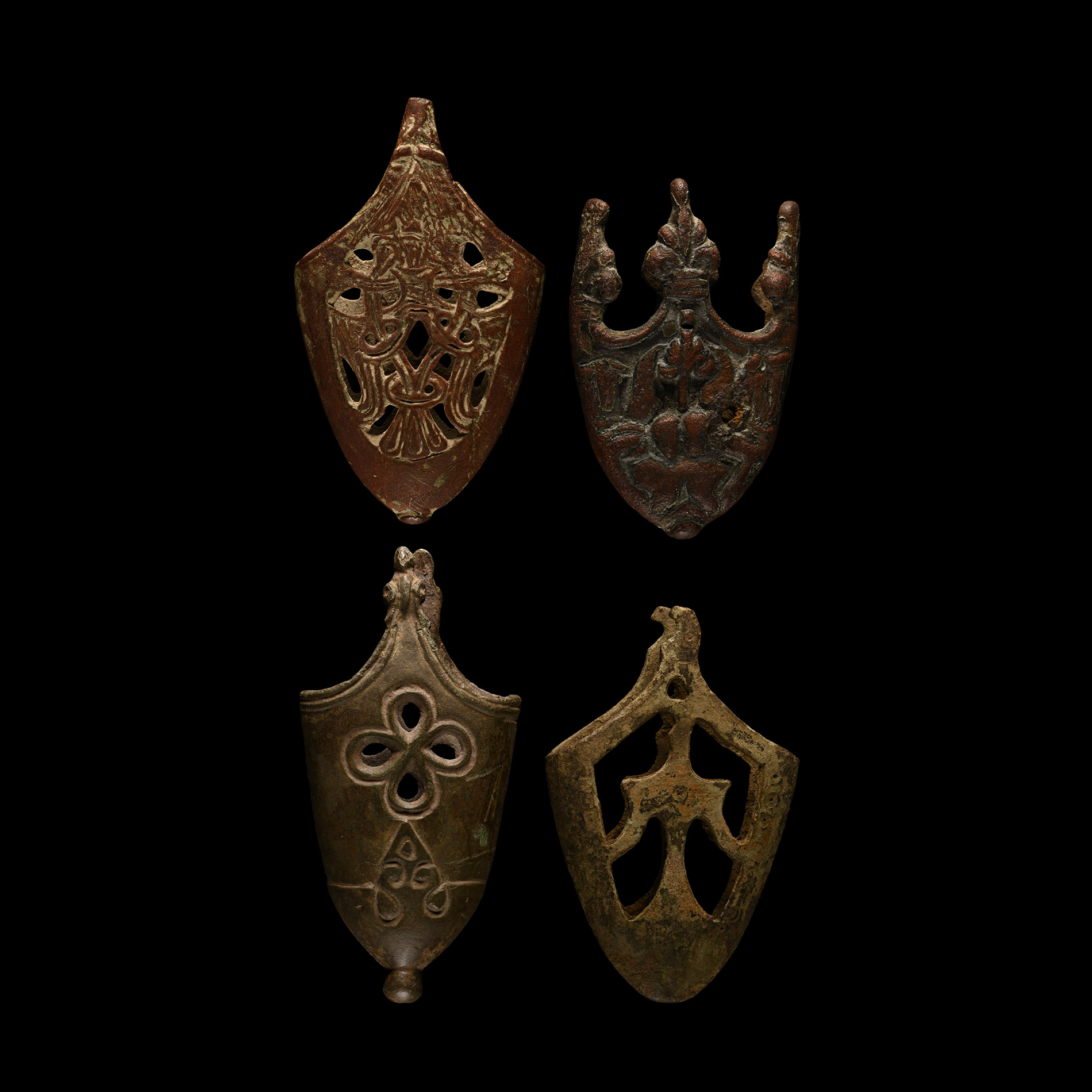 Viking Age Bronze Sword Scabbard Chape Collection