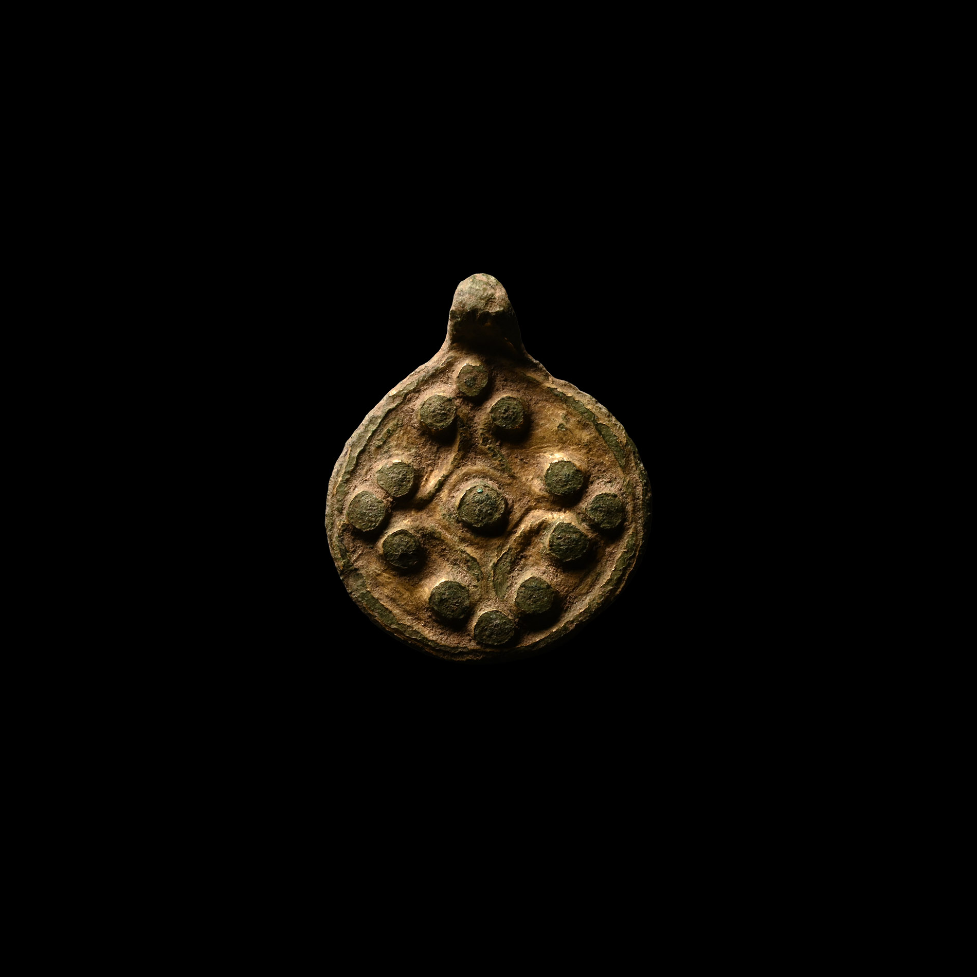 Viking Age Gilt Bronze Pendant with Lobed Cross