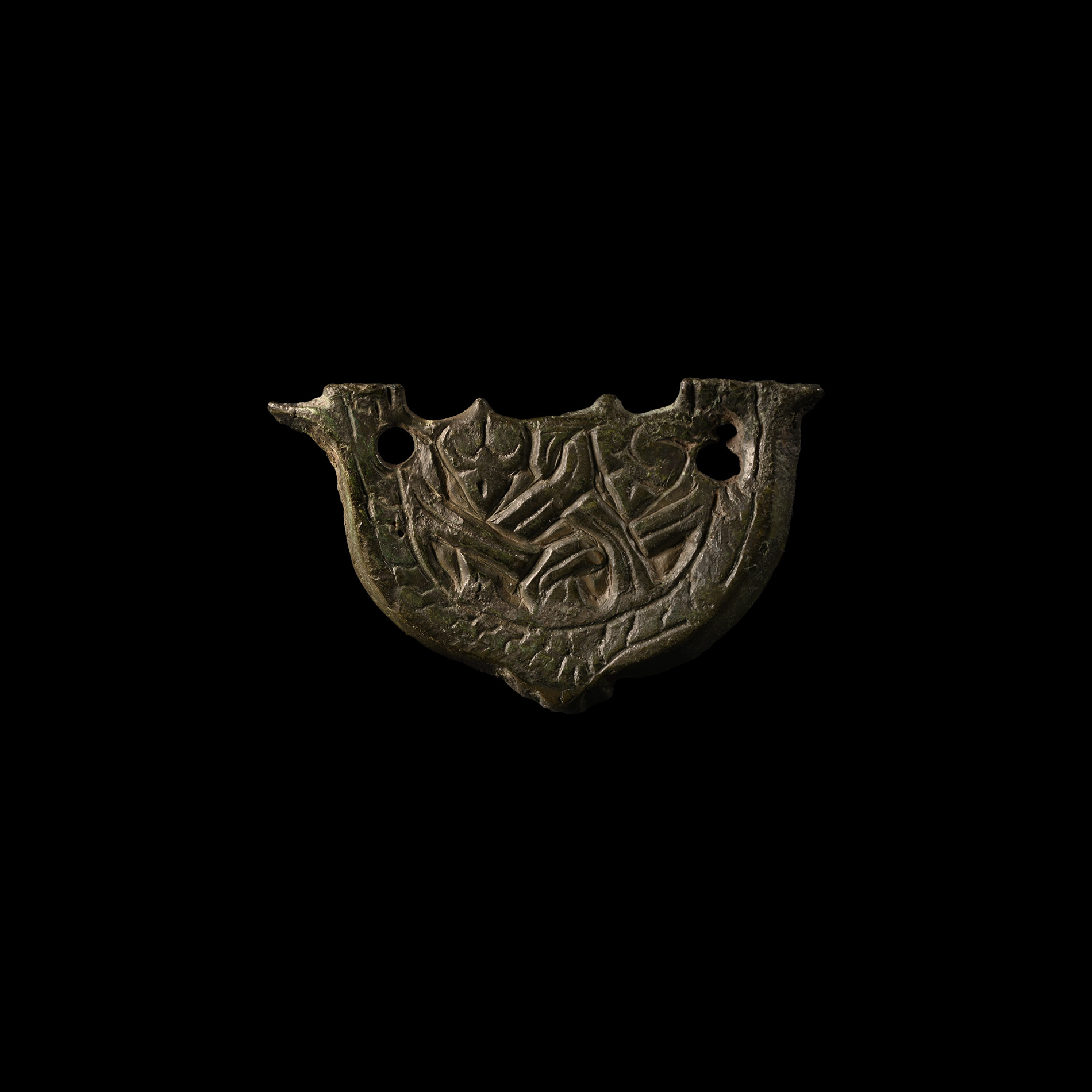 Viking Age Bronze Jellinge Sword Scabbard Chape