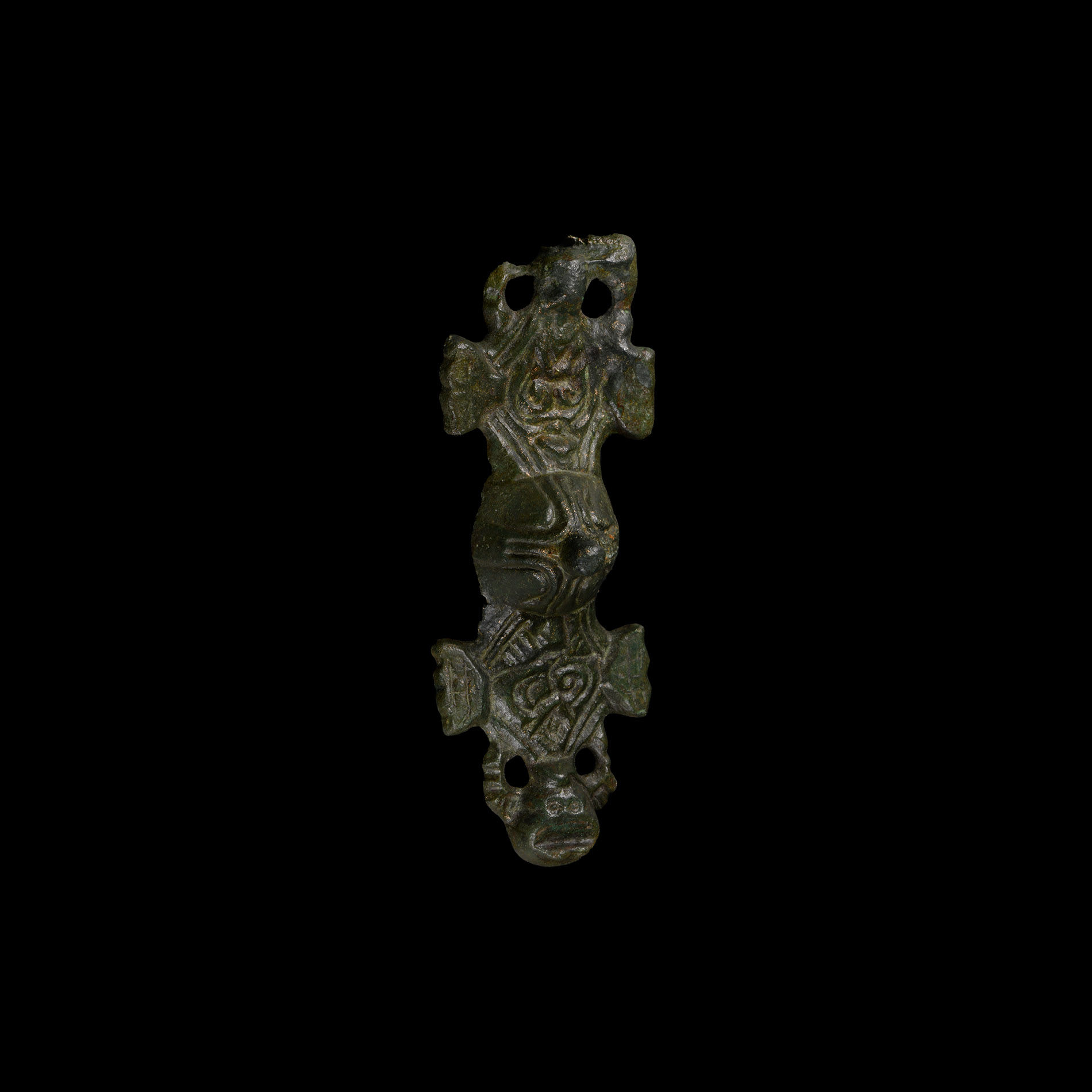 Viking Age Bronze Equal-Arm Brooch