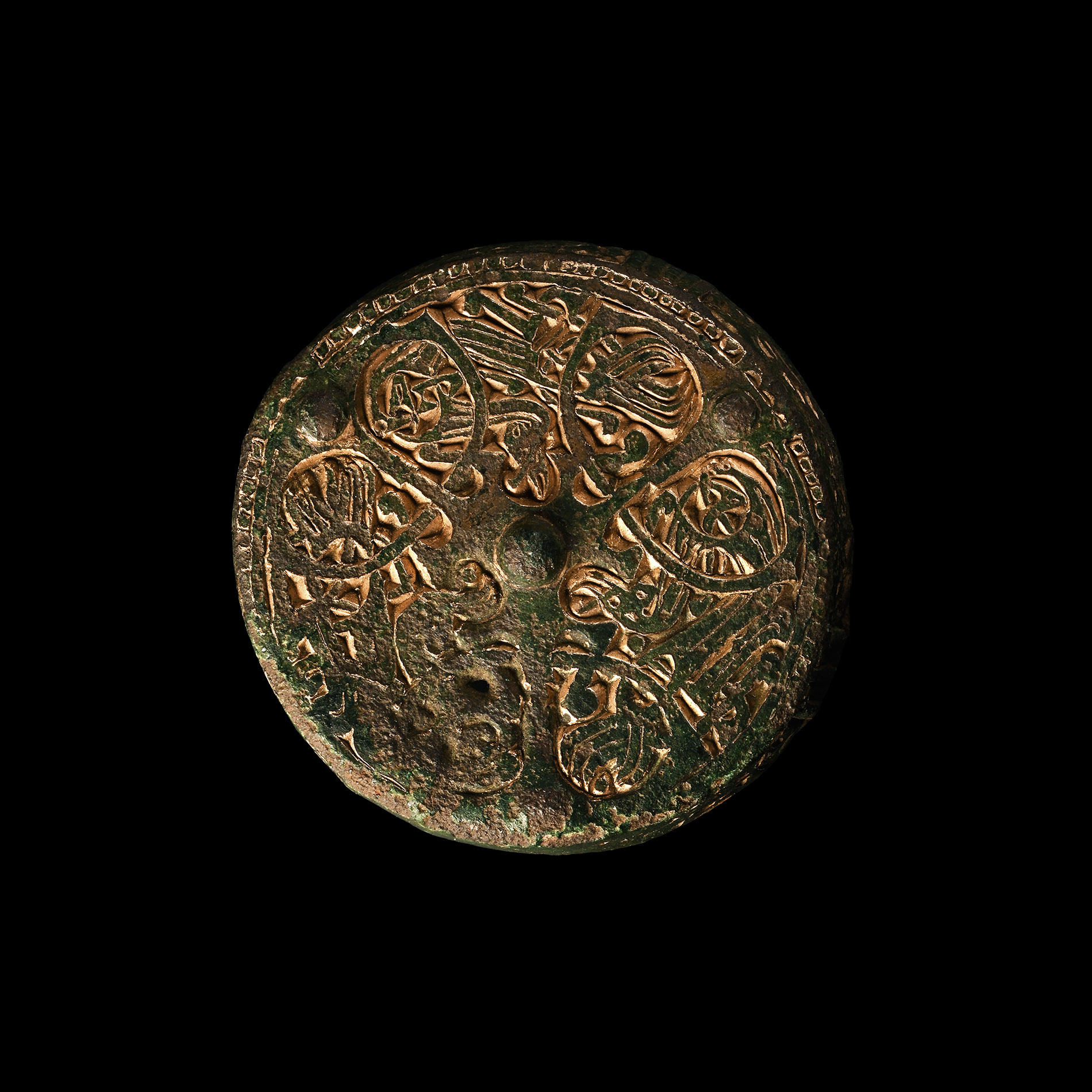 Viking Age Gilt Bronze Oseberg Box Brooch with Entwined Animals