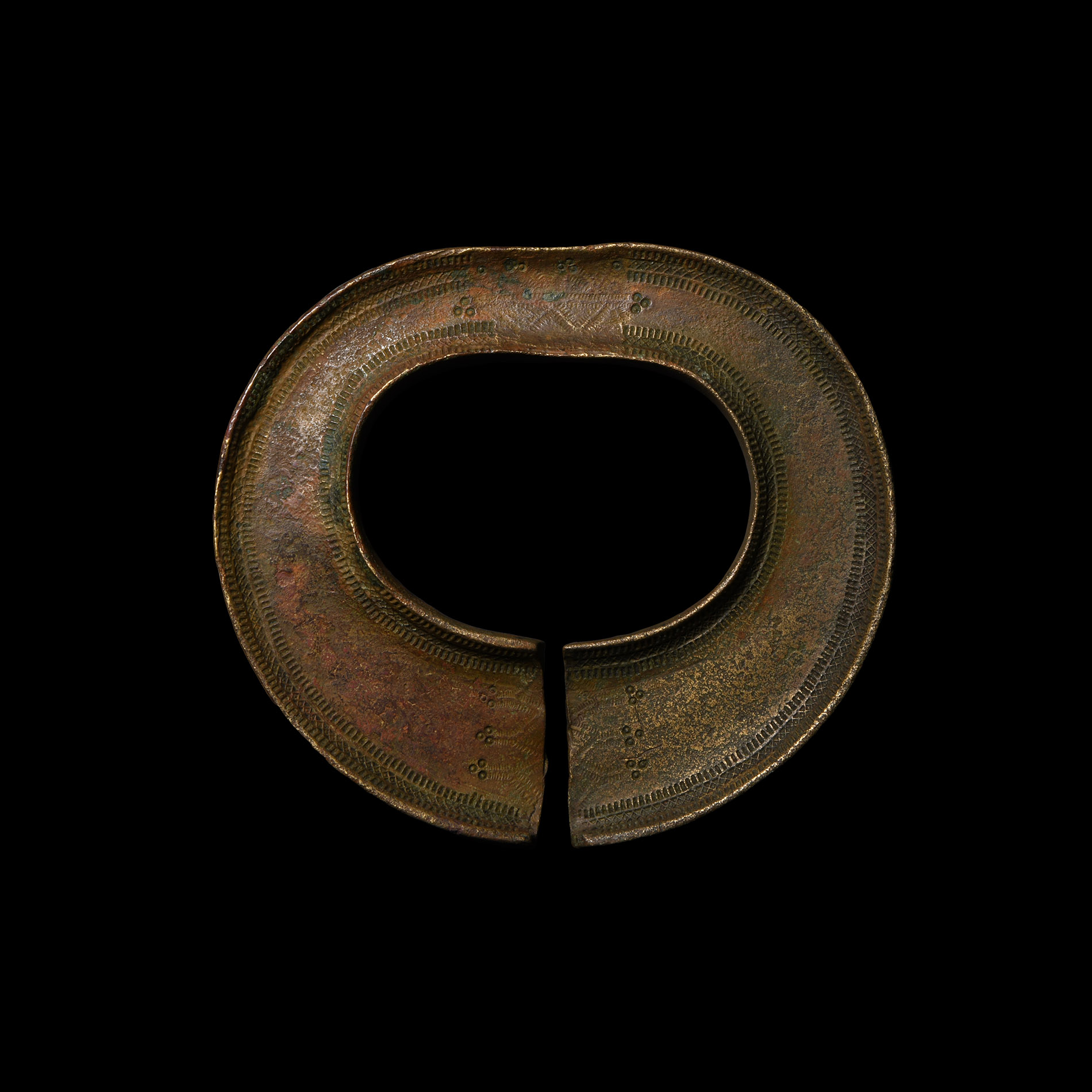 Large Viking Period Decorated Bronze Armlet