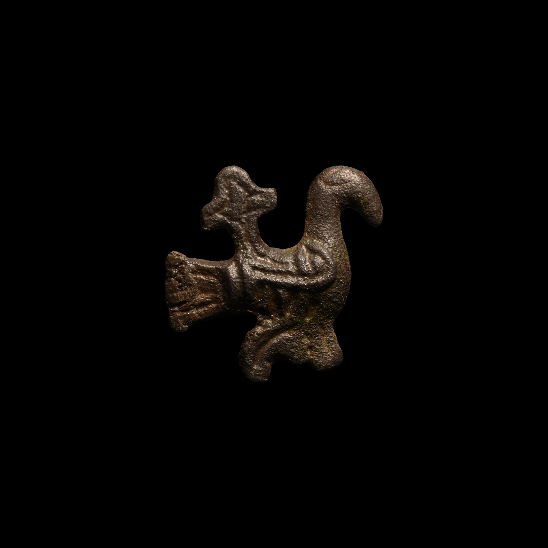 Viking Bronze Bird Brooch with Cross