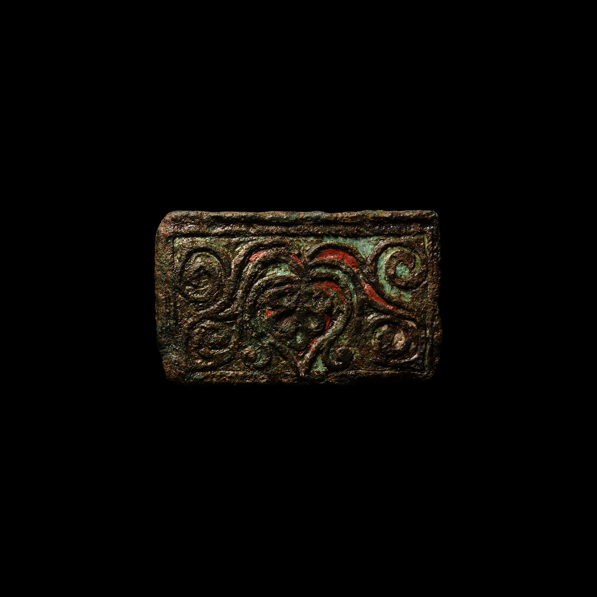 Iron Age British Celtic Brigantes Bronze Enamelled Box Fitting