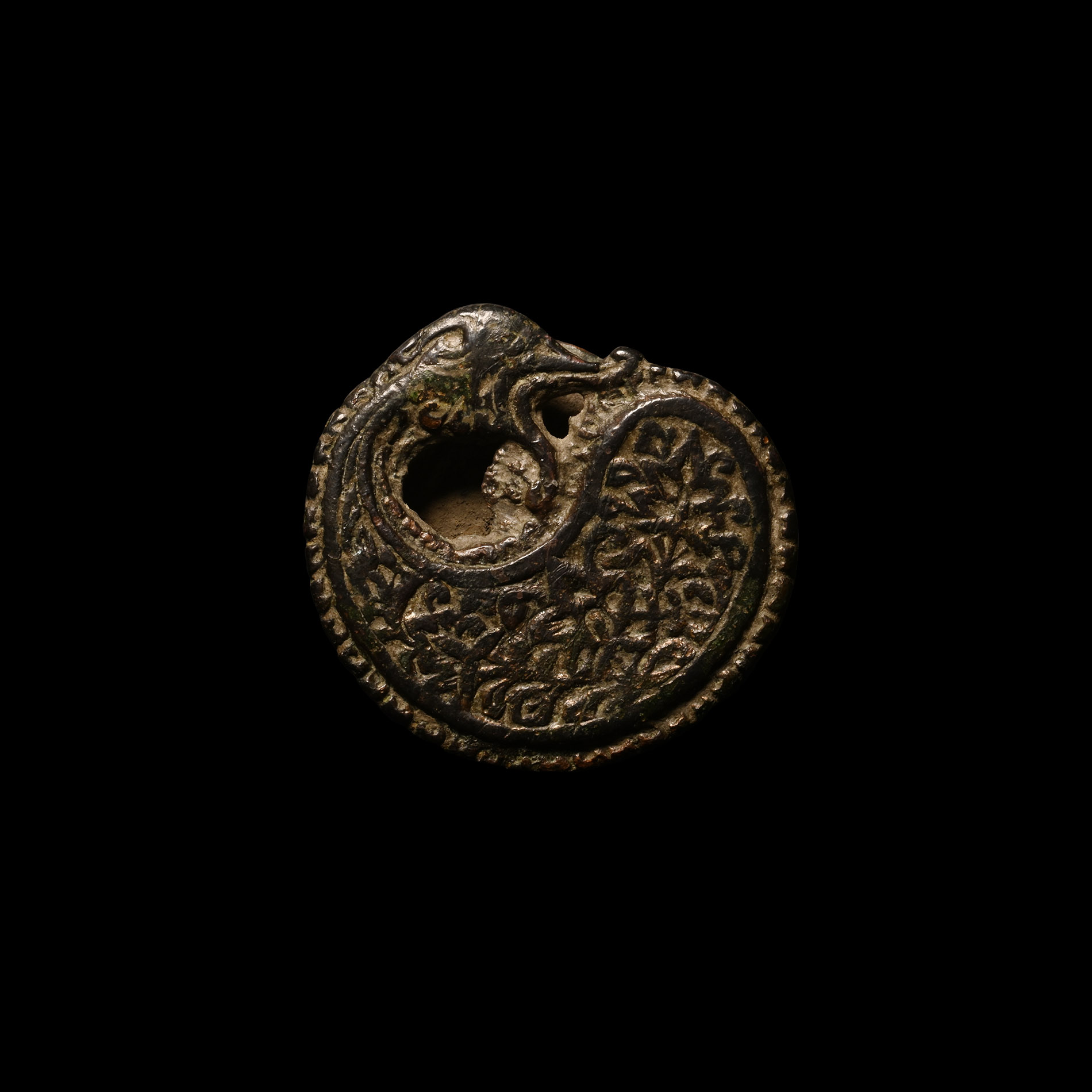 Roman Bronze Zoomorphic Strap Junction