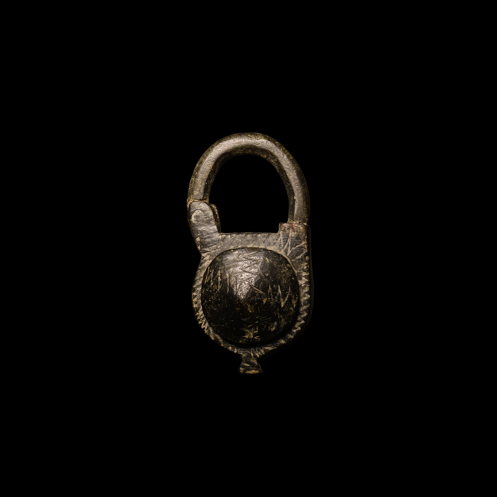 Medieval Bronze Casket Padlock