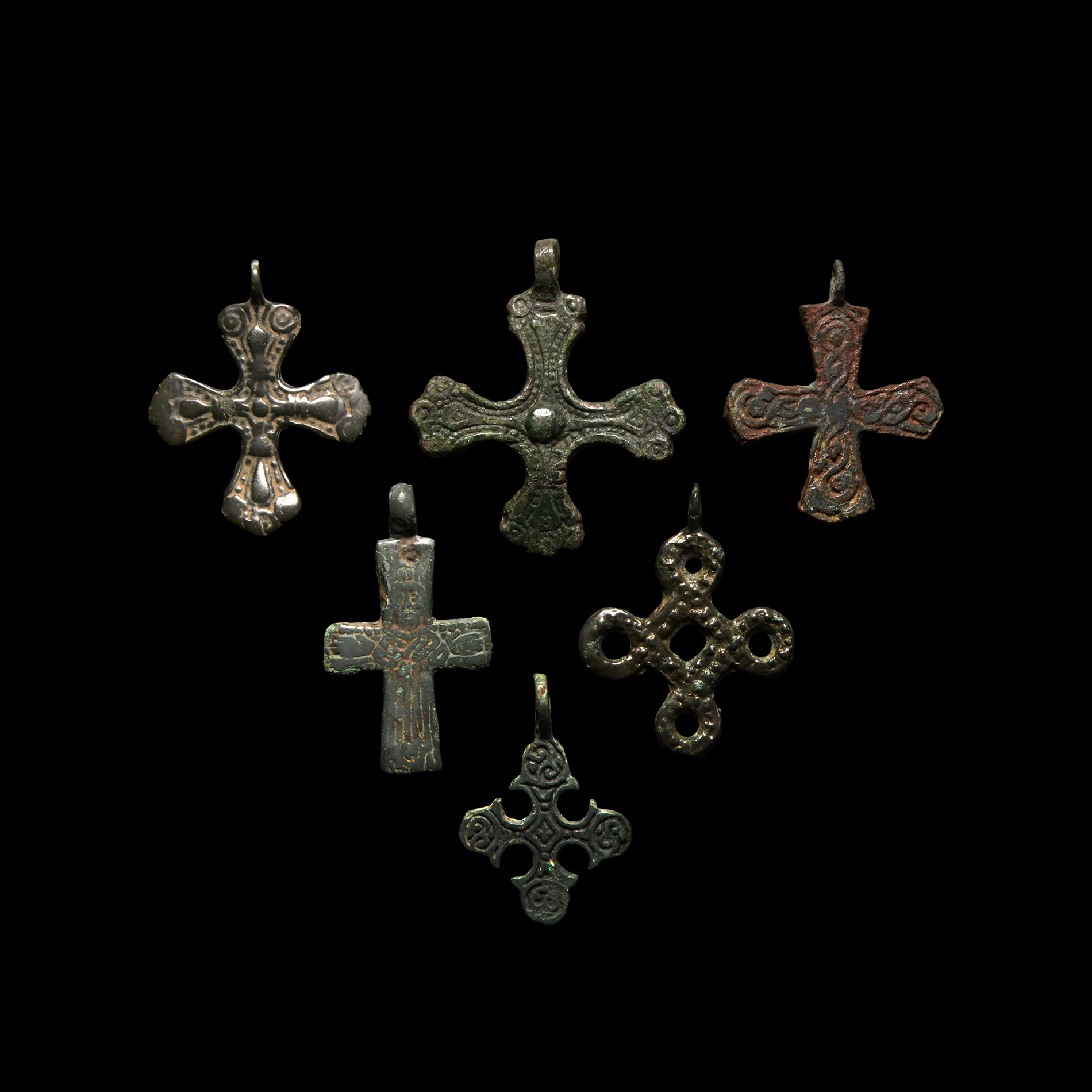 Viking Age Bronze Cross Pendant Collection