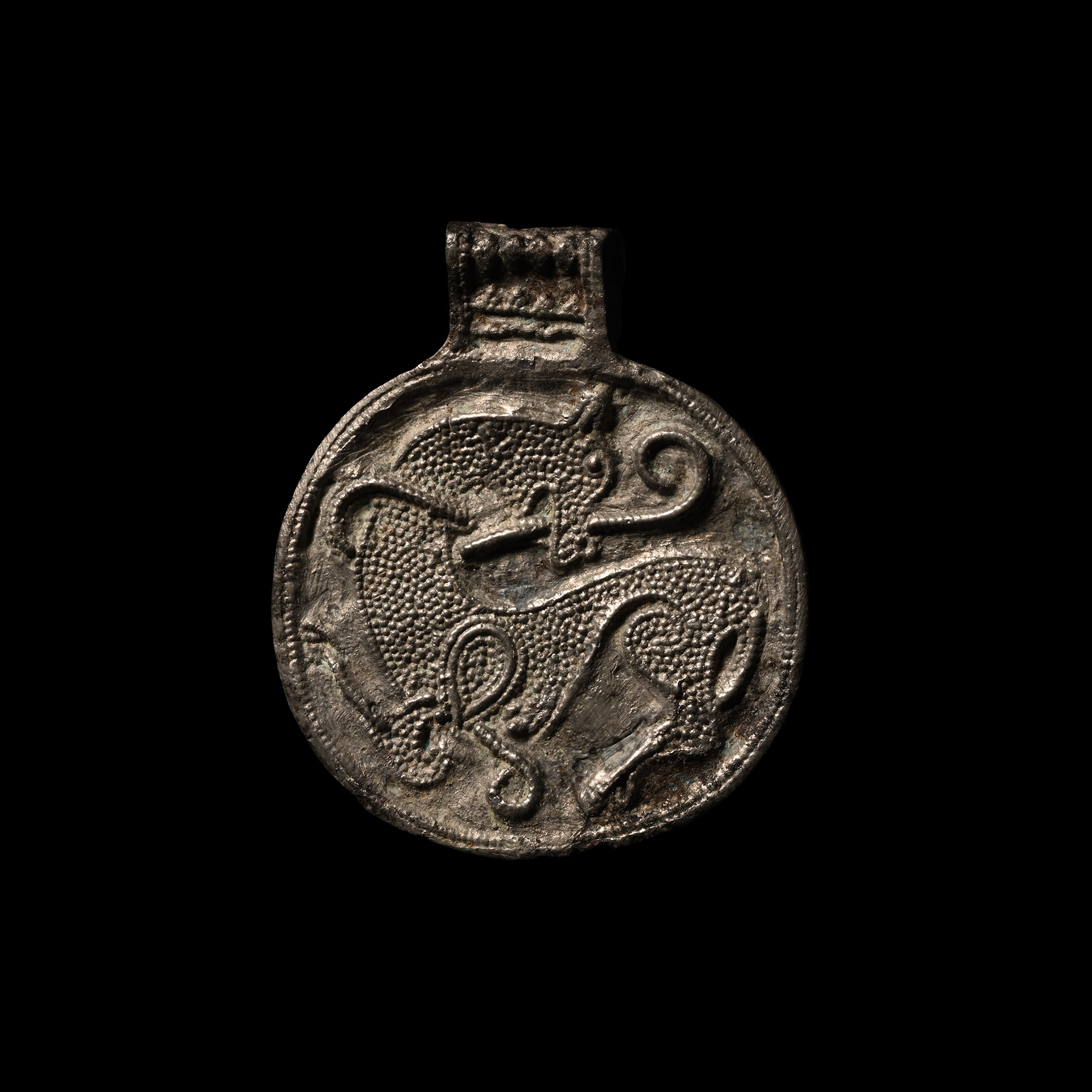 Viking Bronze Borre Dragon Pendant