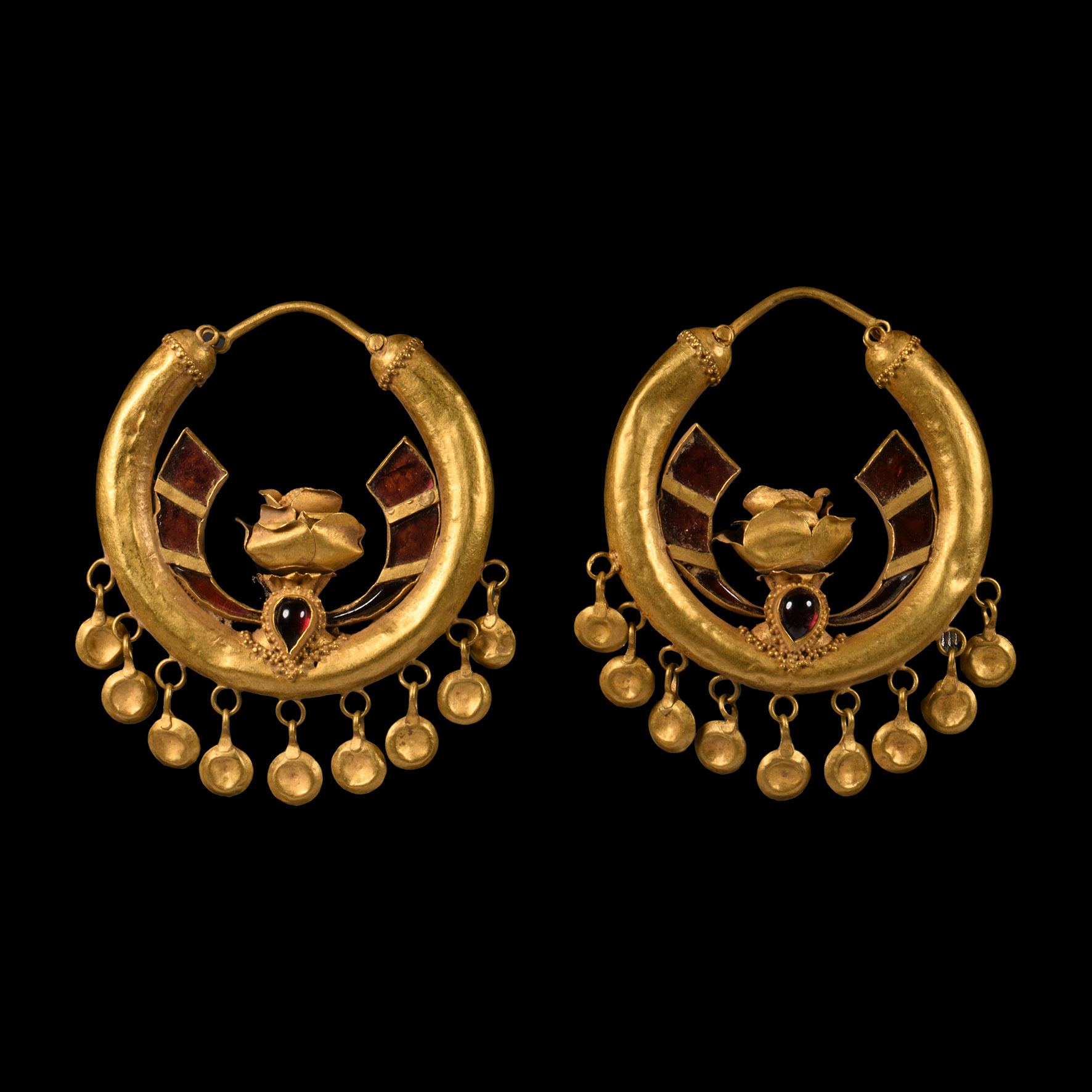 Western Asiatic Elaborate Gold Earring Pair