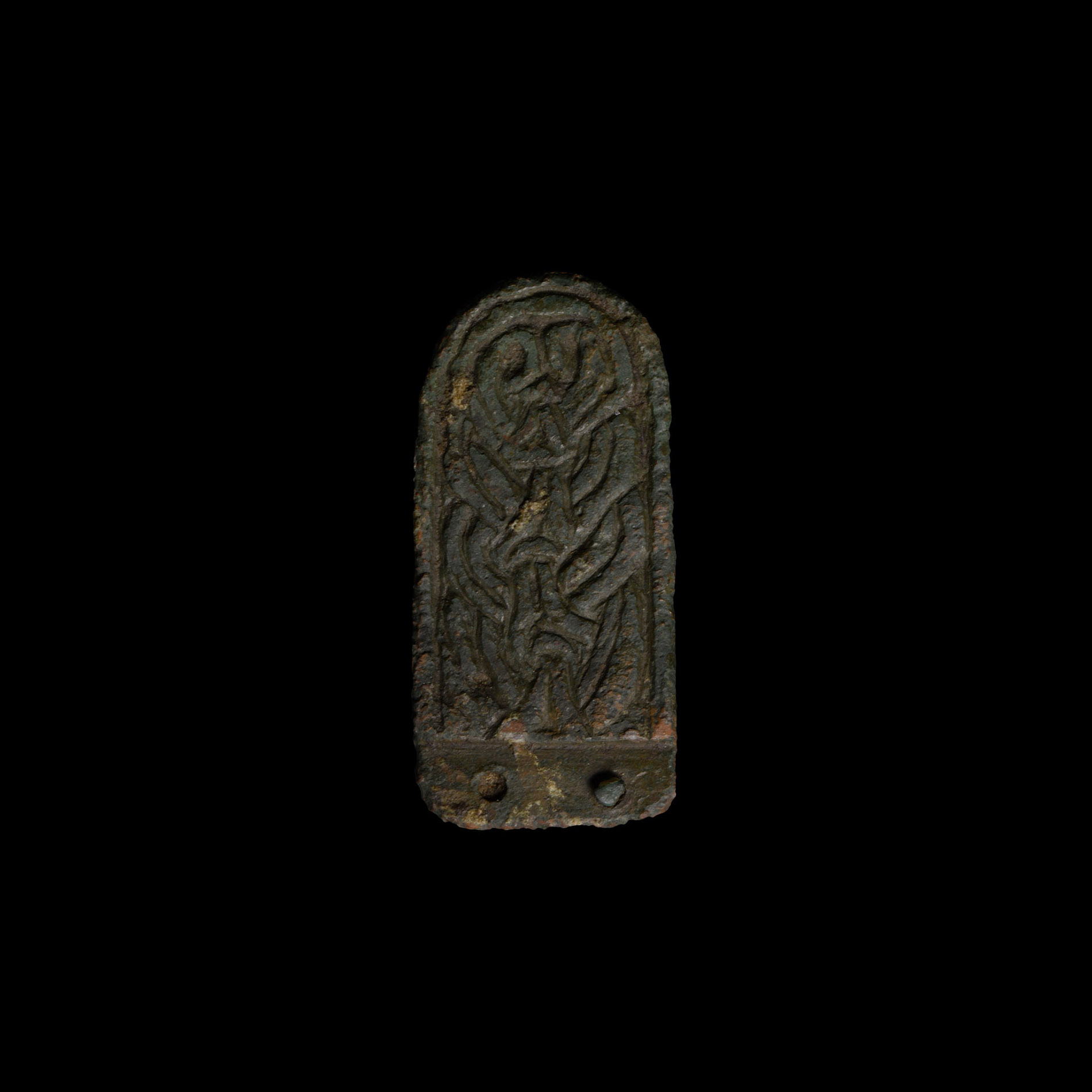 Anglo-Saxon Bronze Zoomorphic Bifacial Strap End