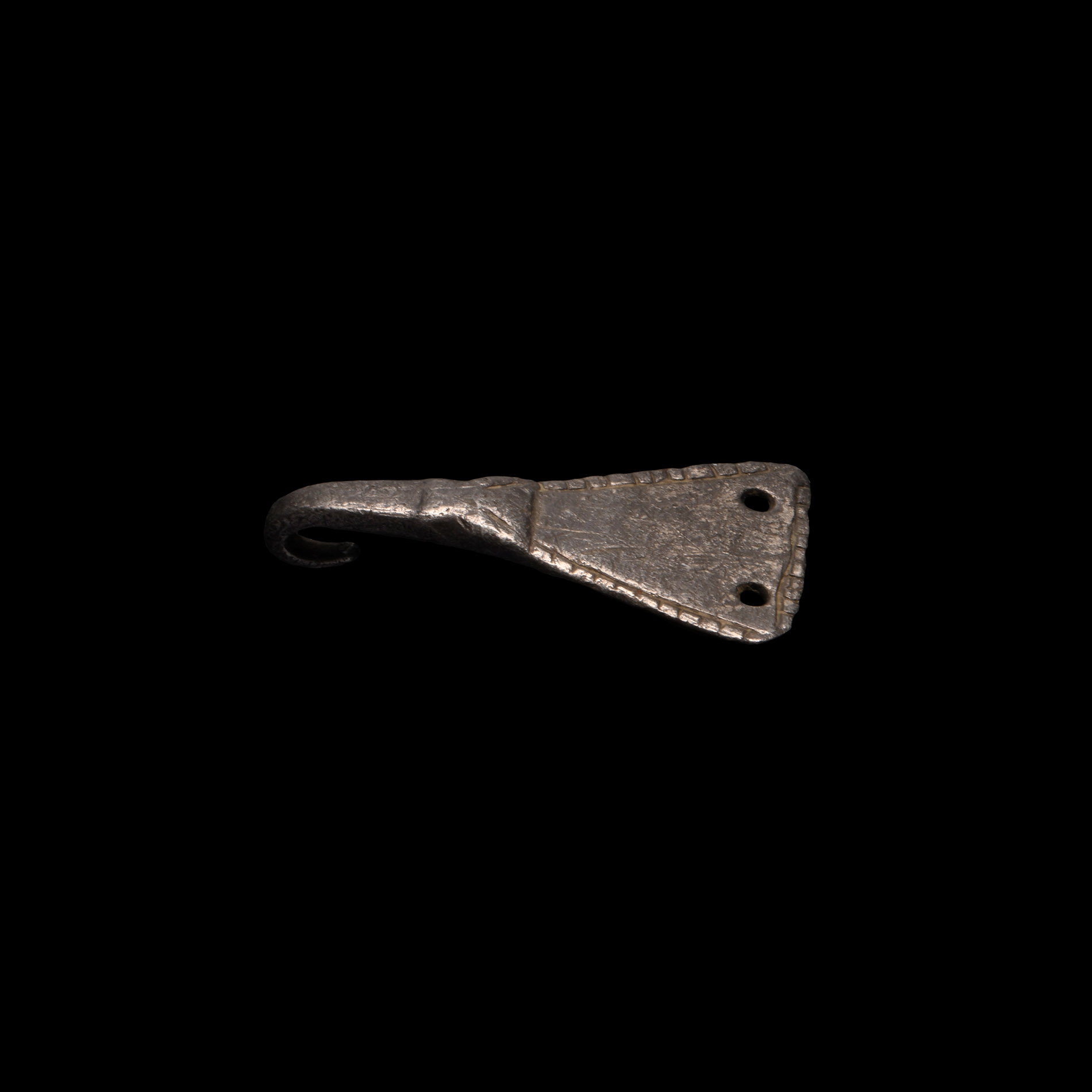 Viking Silver Zoomorphic Hook Fastener