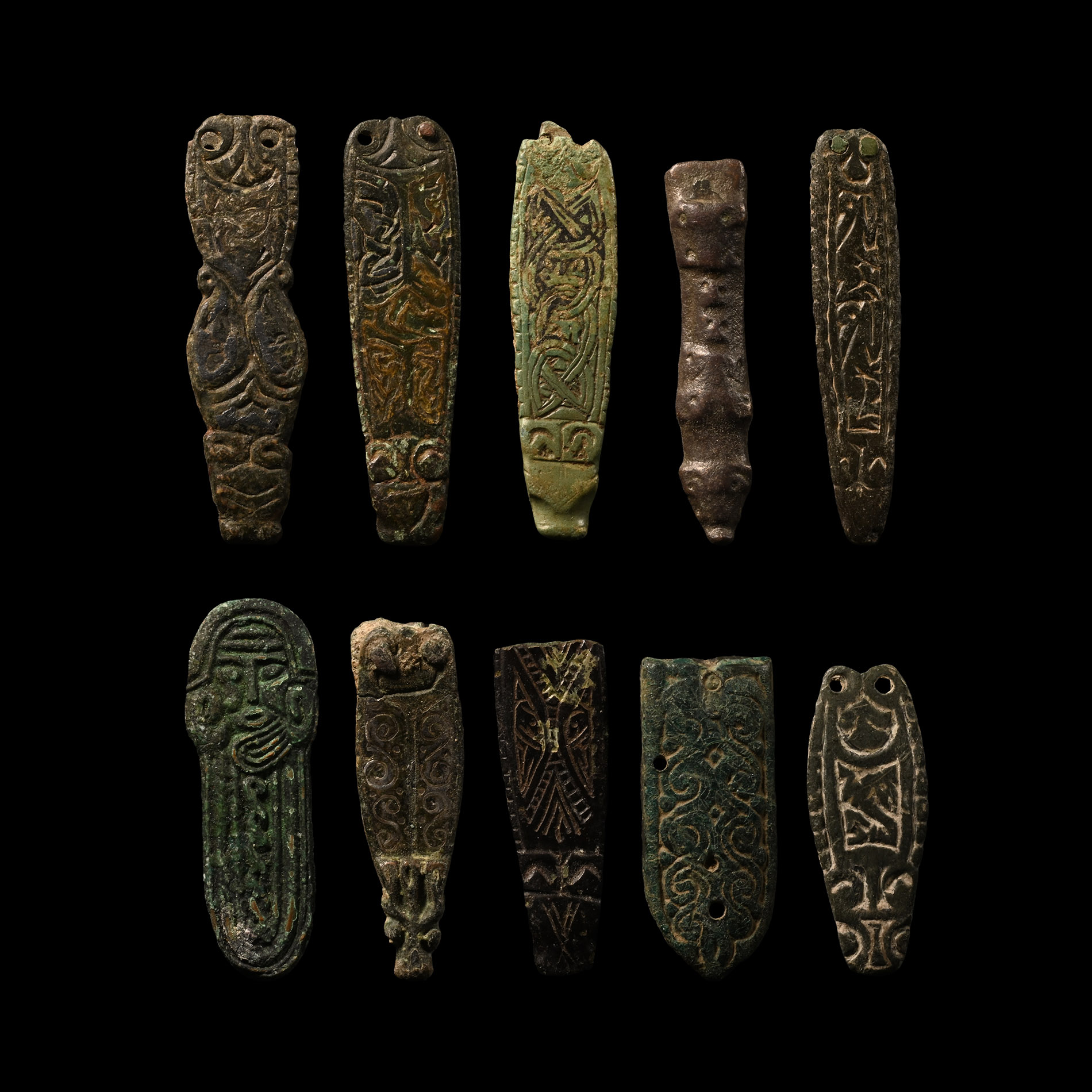 Saxon And Other Bronze Zoomorphic Strap End Collection