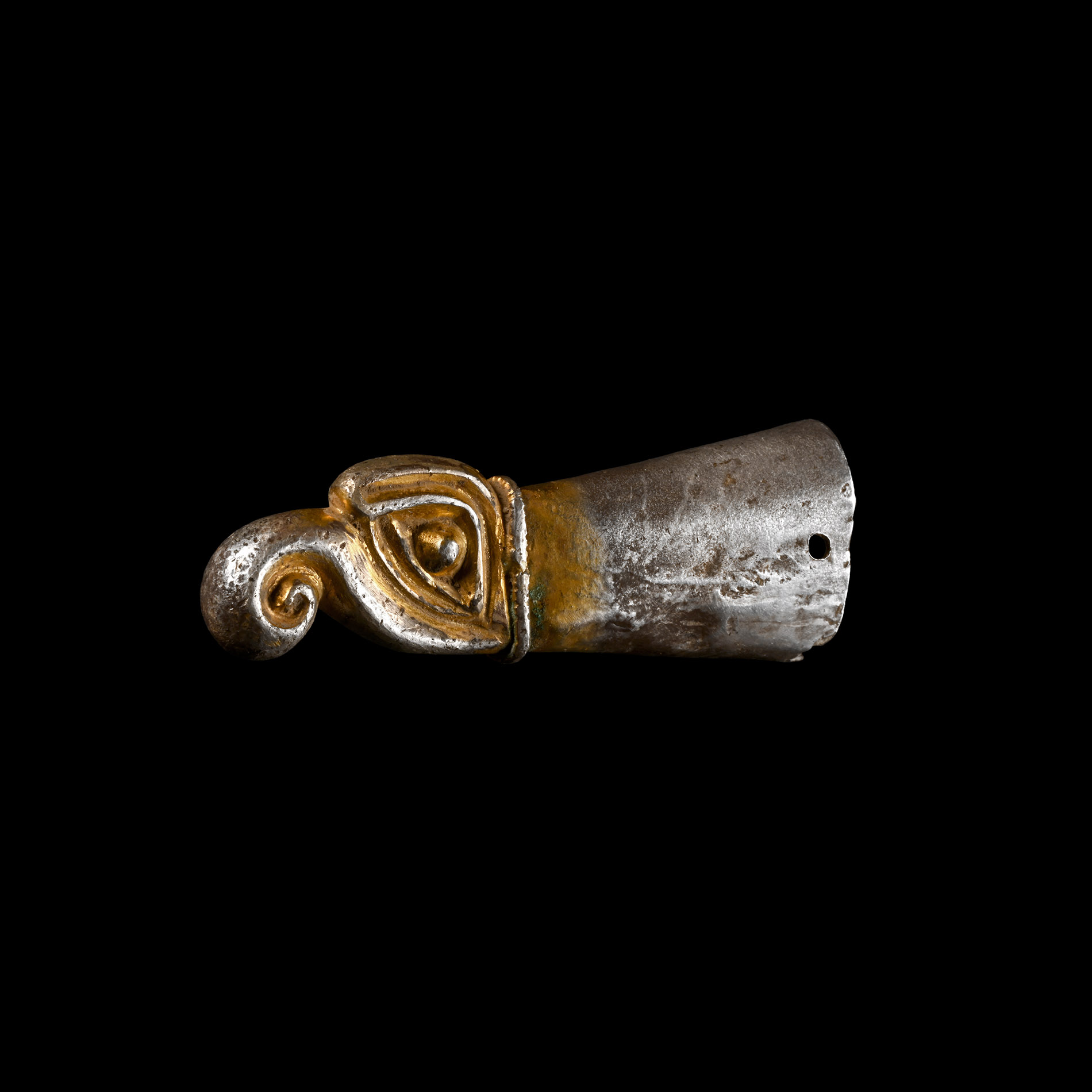 Viking Silver-Gilt Drinking Horn Terminal