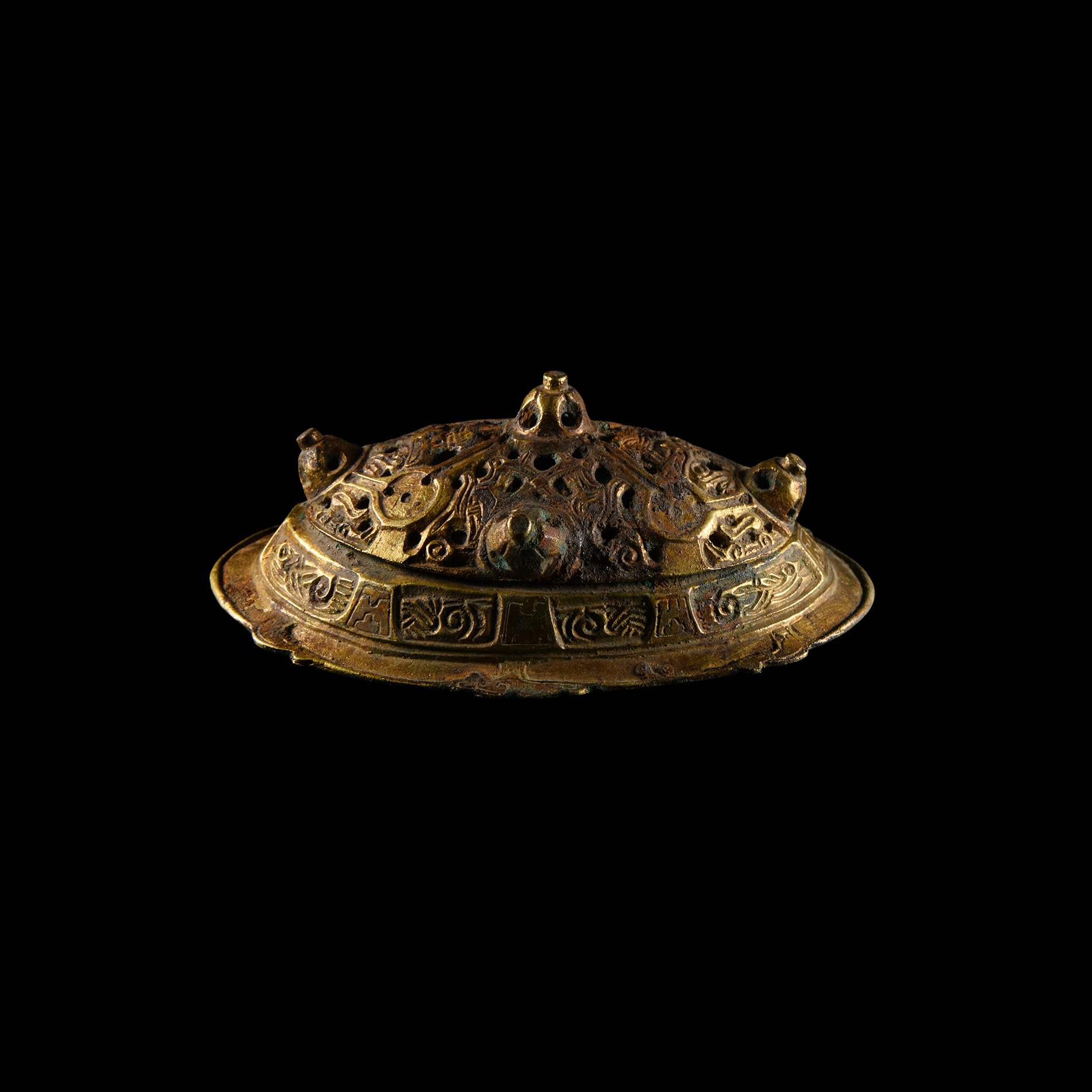 Scandinavian Viking Gilt Bronze Tortoise Brooch
