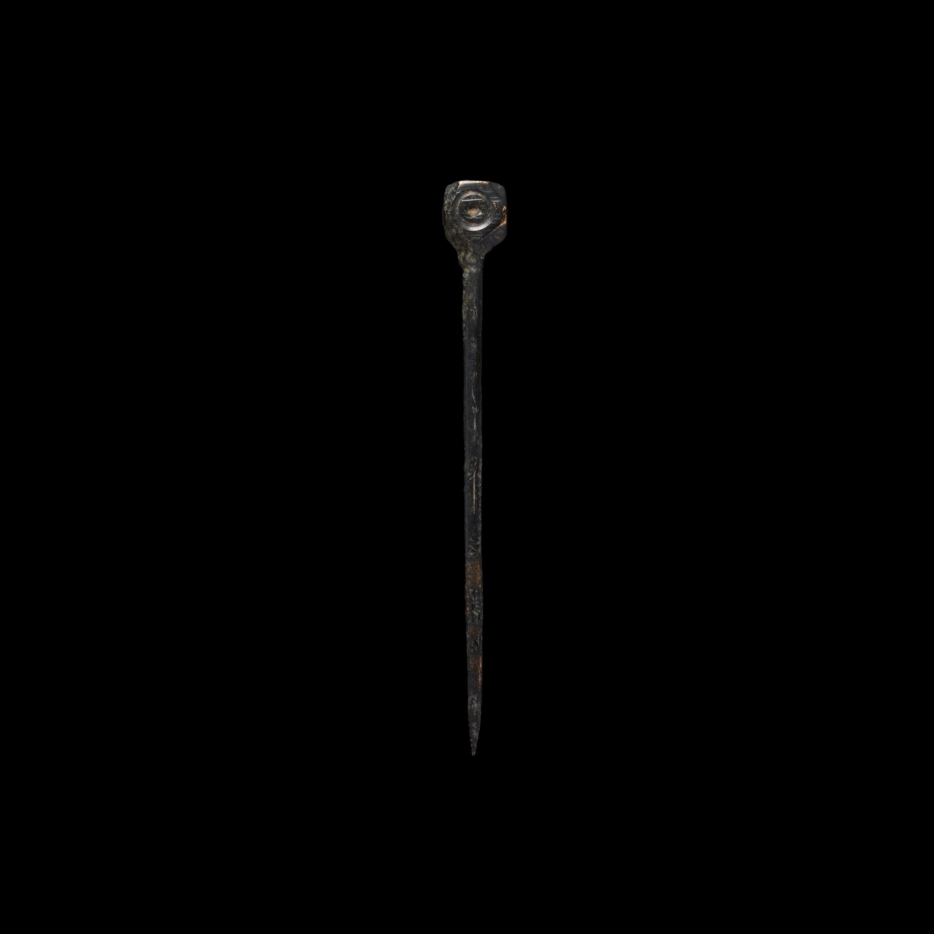 Saxon Decorated Bronze Pin