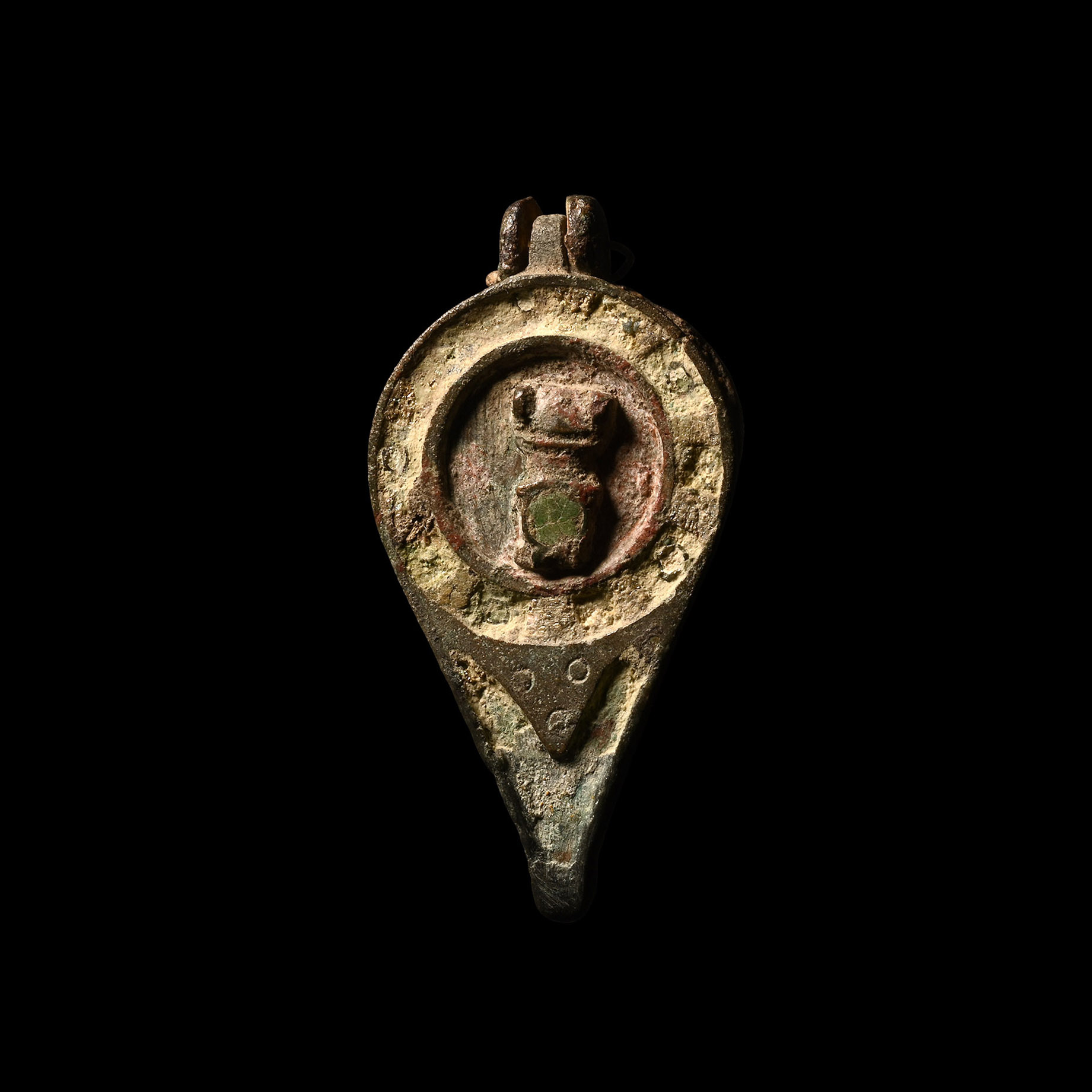 Roman Bronze Seal Box with Phallus