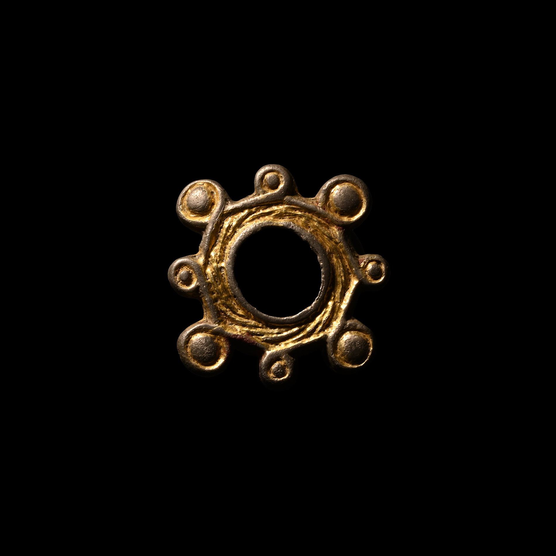 Viking Age Silver-Gilt Lobed Belt Mount