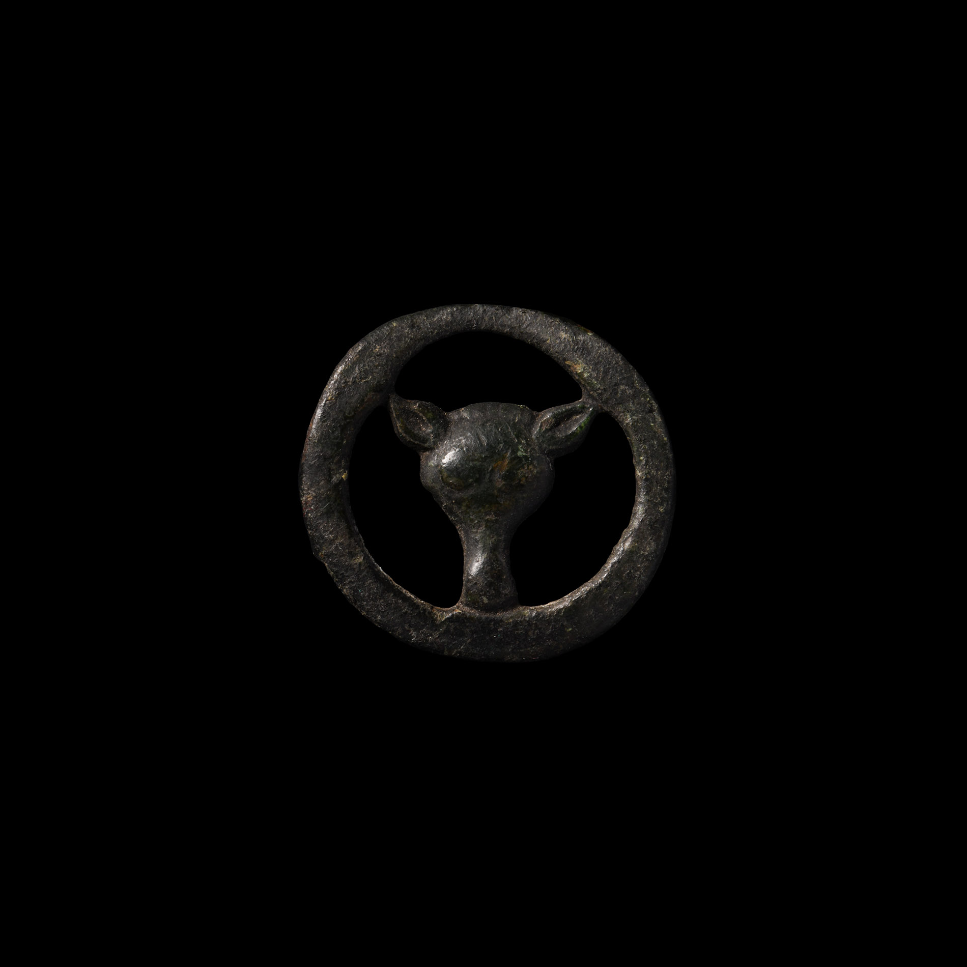 Viking Age Bronze Wolf-Head Strap Distributor