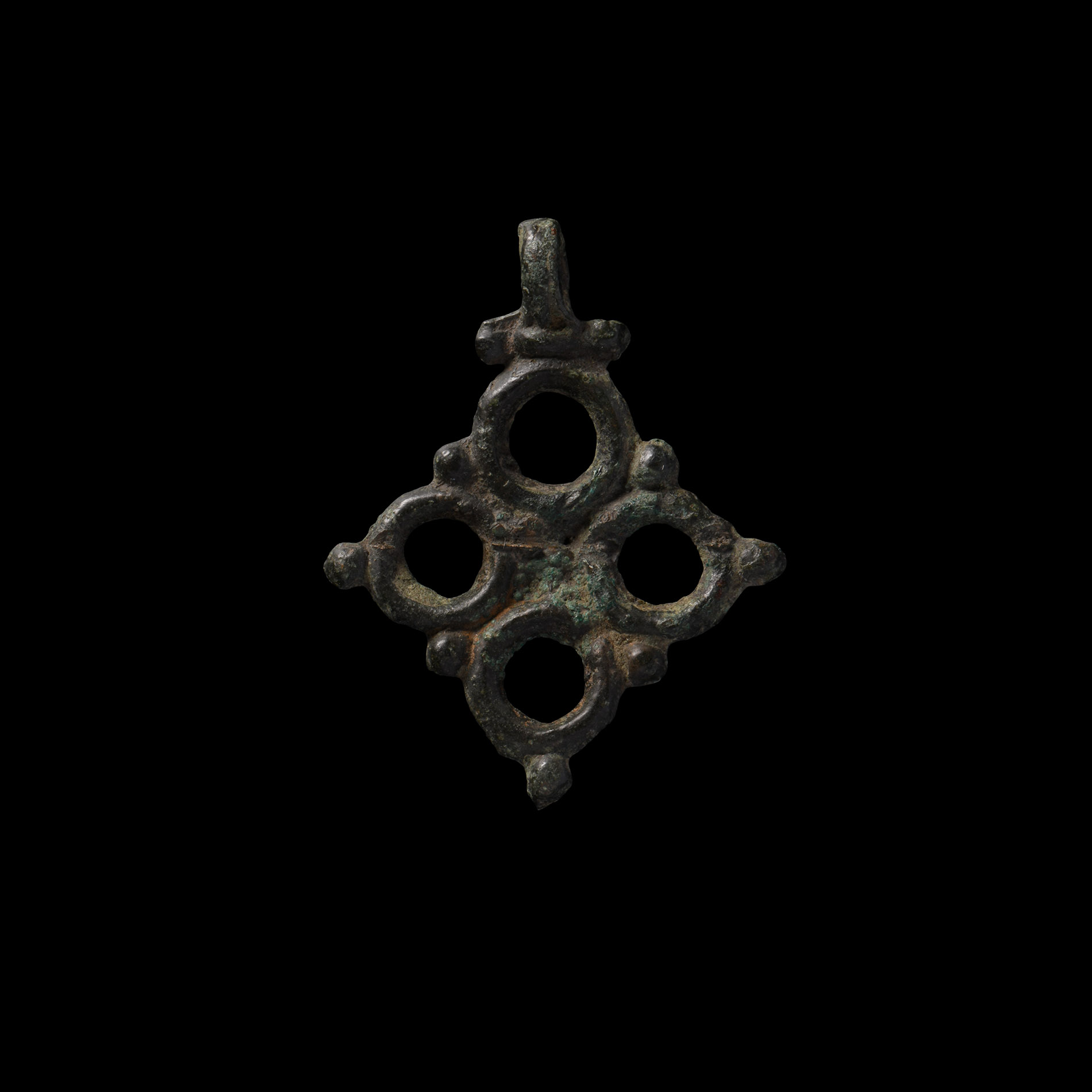 Viking Age Bronze Lozenge-Shaped Pendant