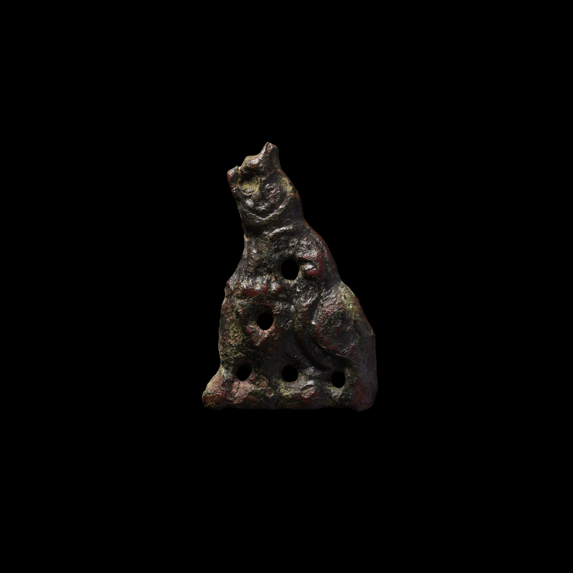 Viking Bronze Howling Beast Mount