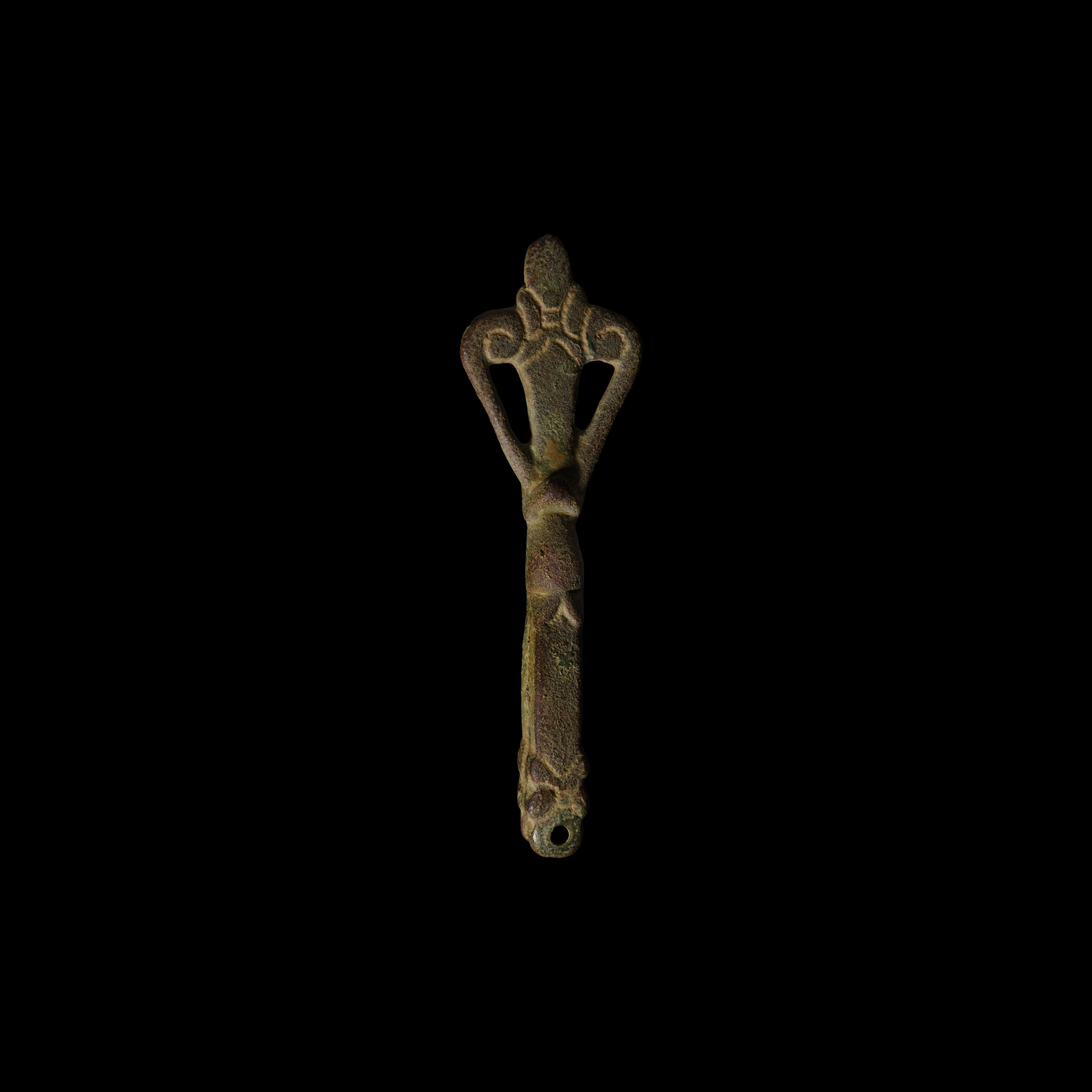 Viking Age Bronze Zoomorphic Handle