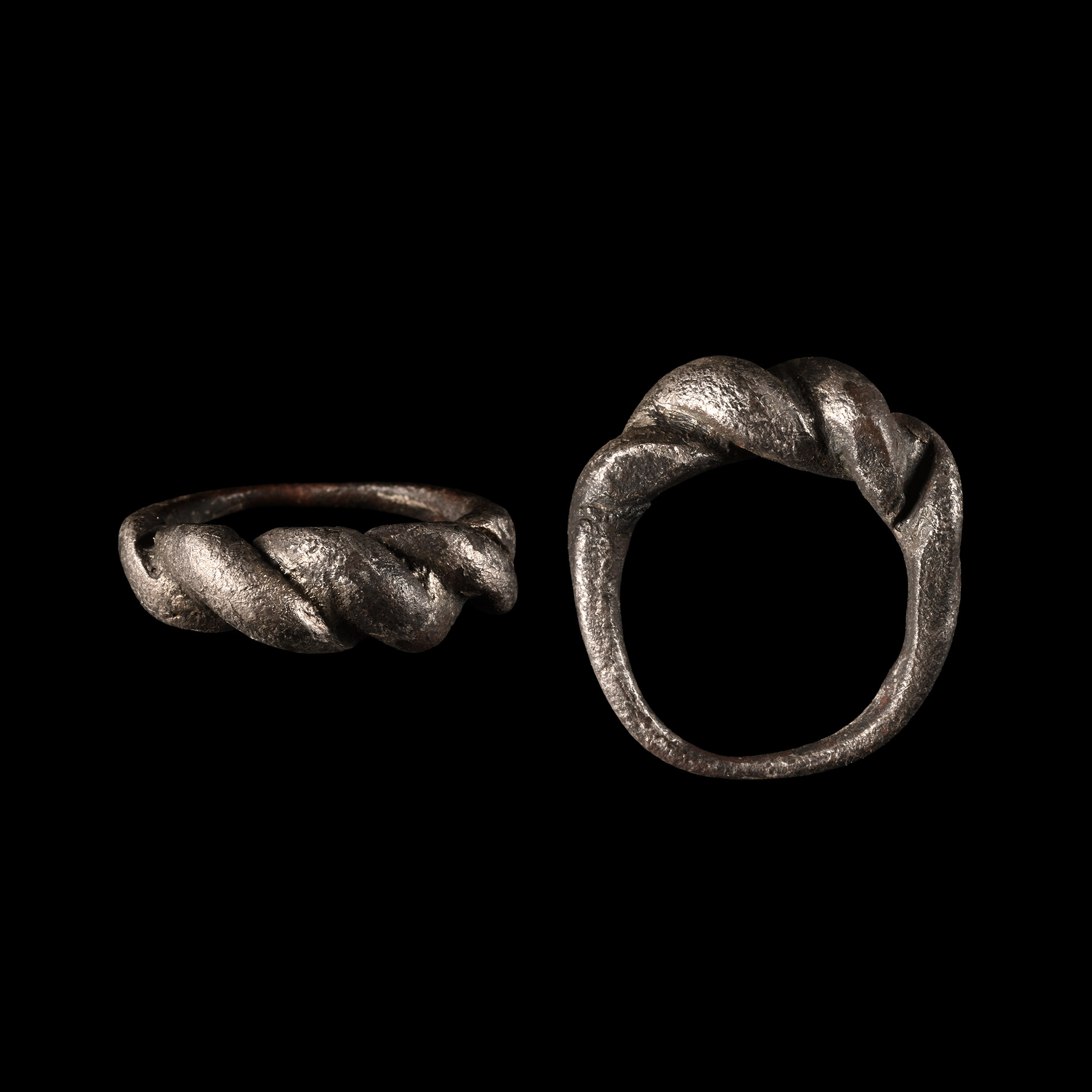 Viking Twisted Silver Ring