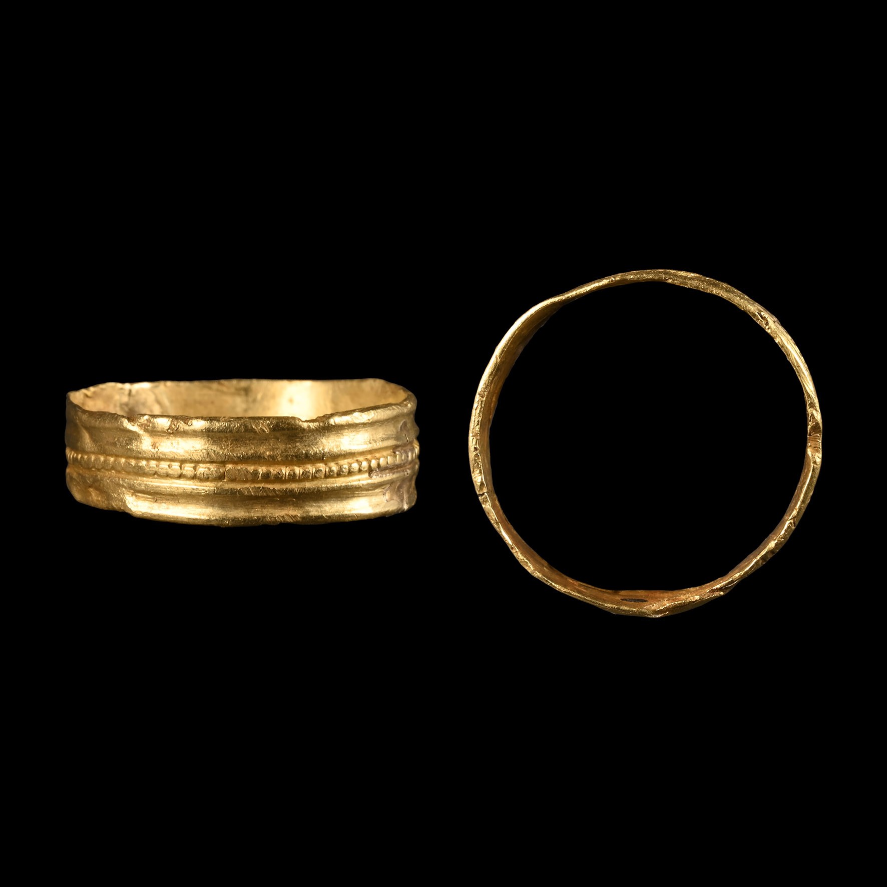 Viking Decorated Gold Ring