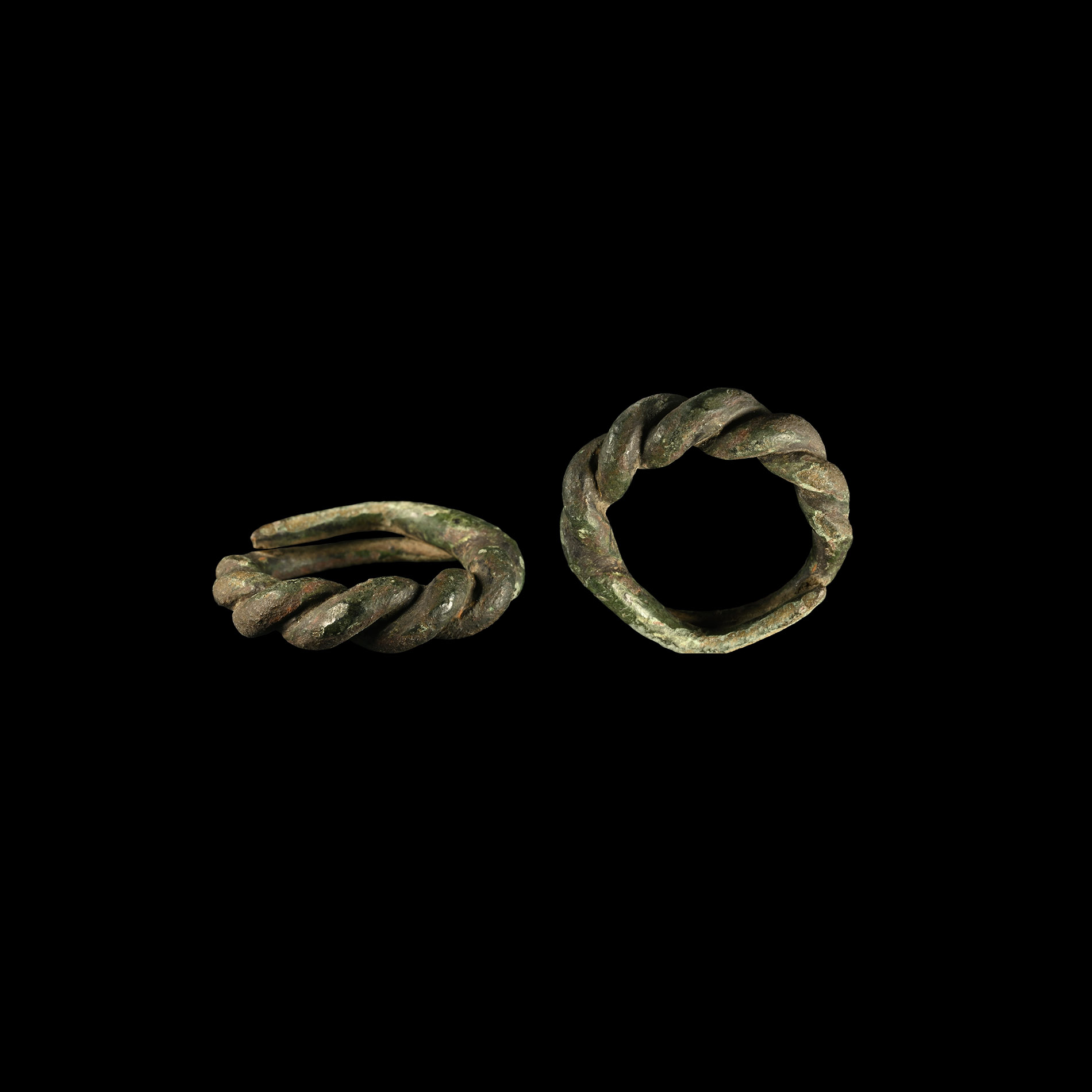 Viking Bronze Faux Twisted Ring