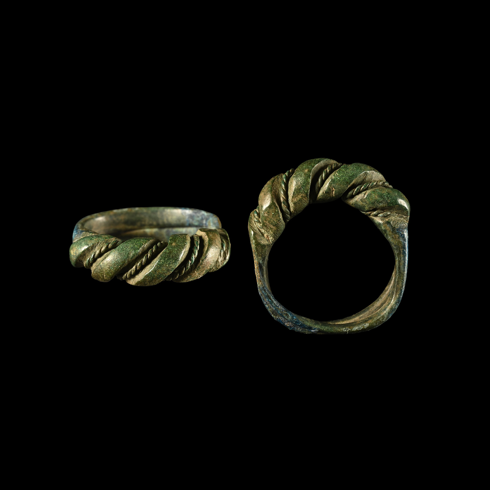 Viking Bronze Faux Twisted Ring