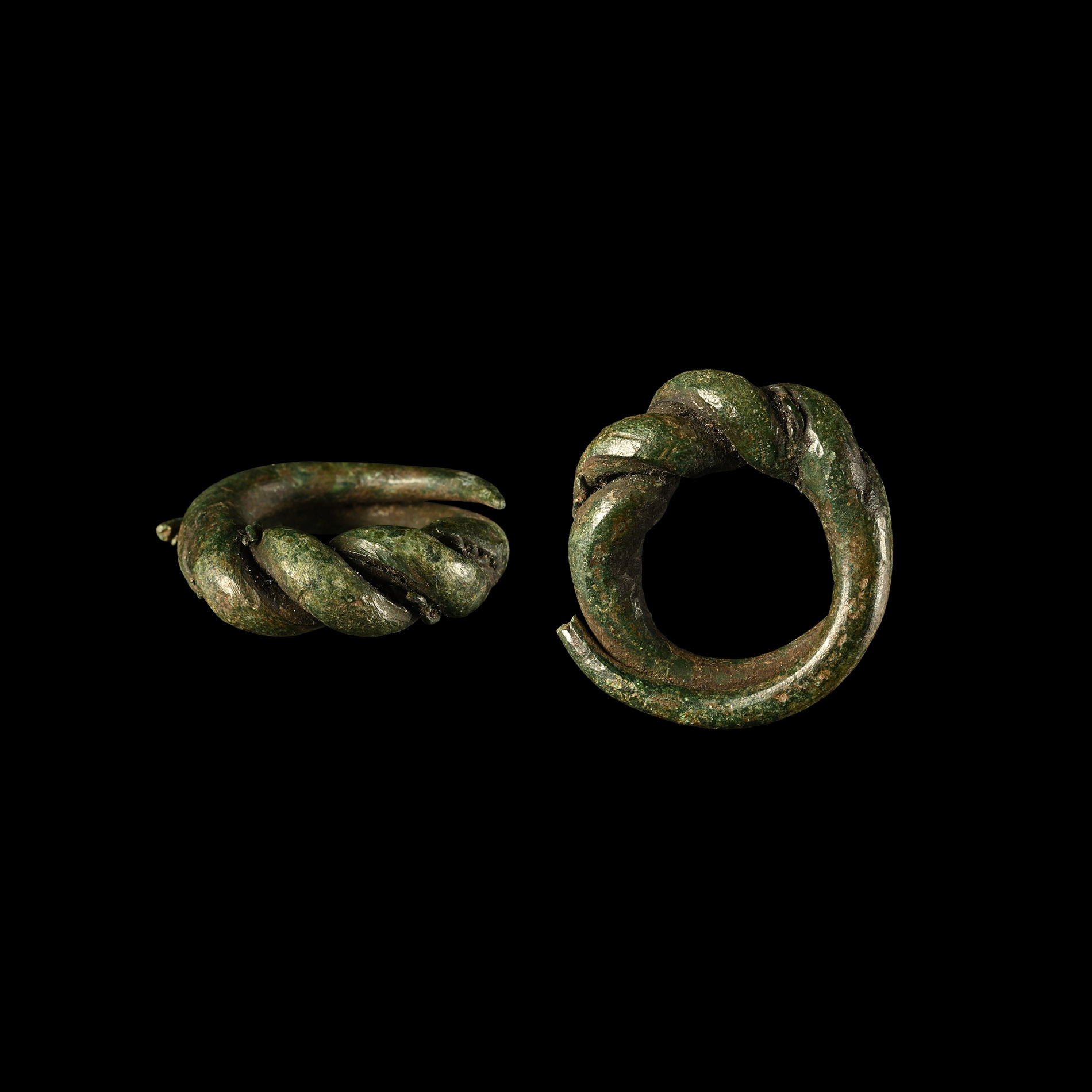 Viking Bronze Faux Twisted Ring