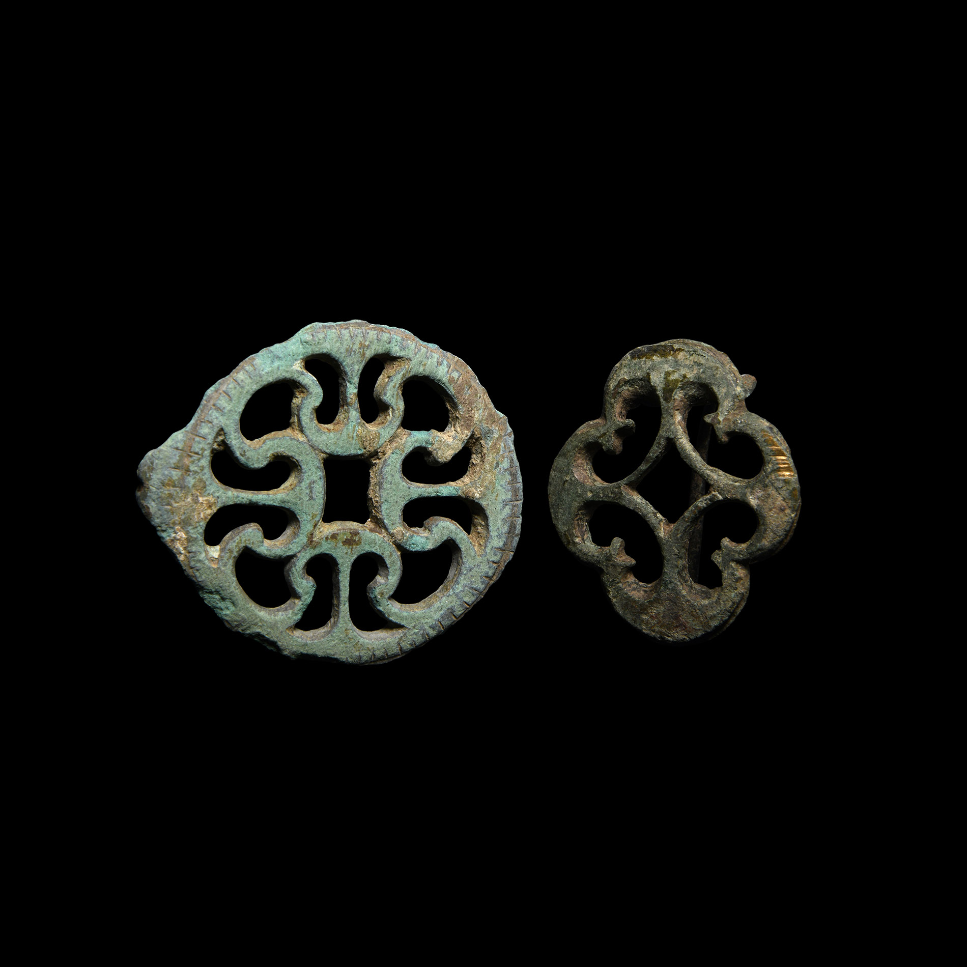 Roman Bronze Openwork Brooch Group