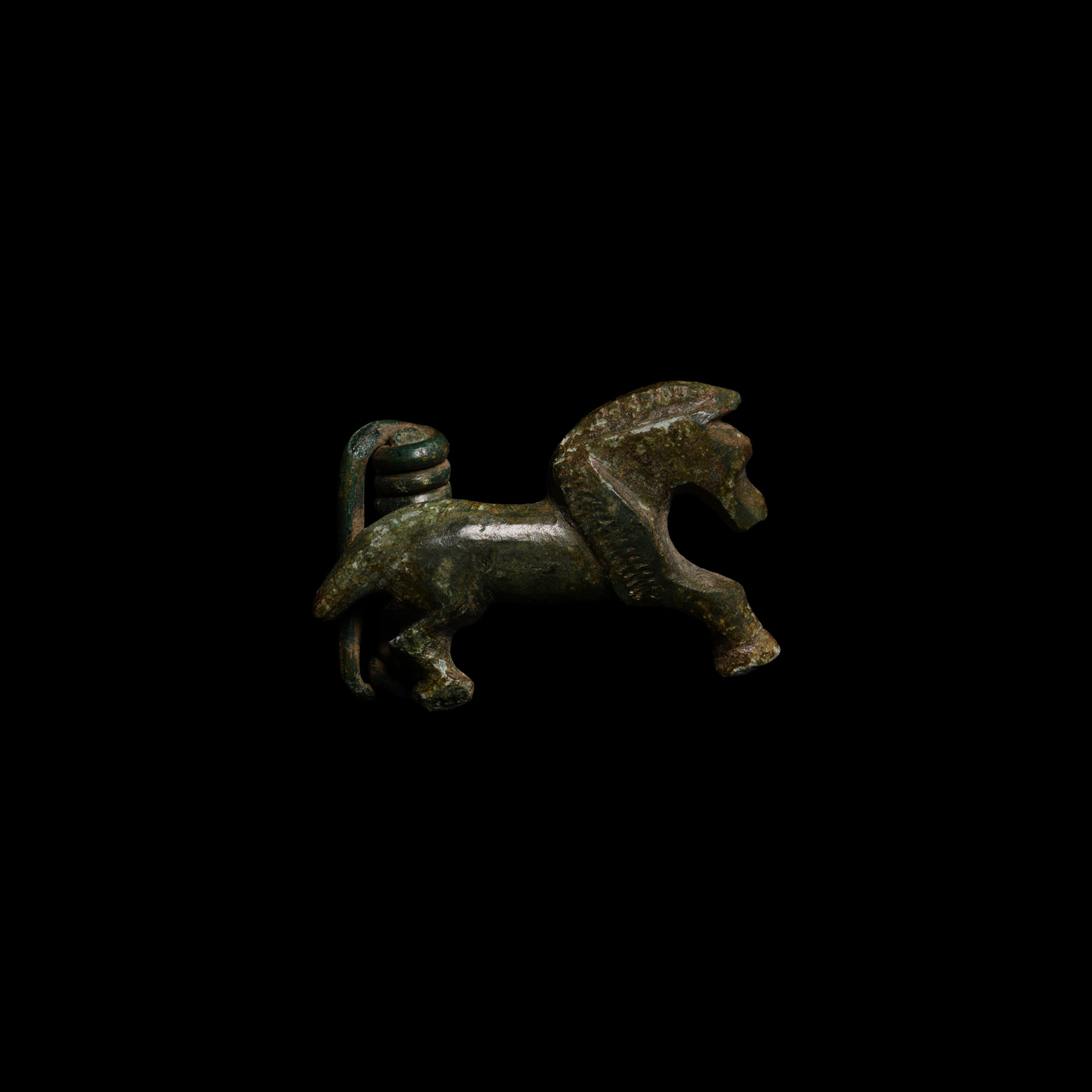 Roman Bronze Horse Brooch