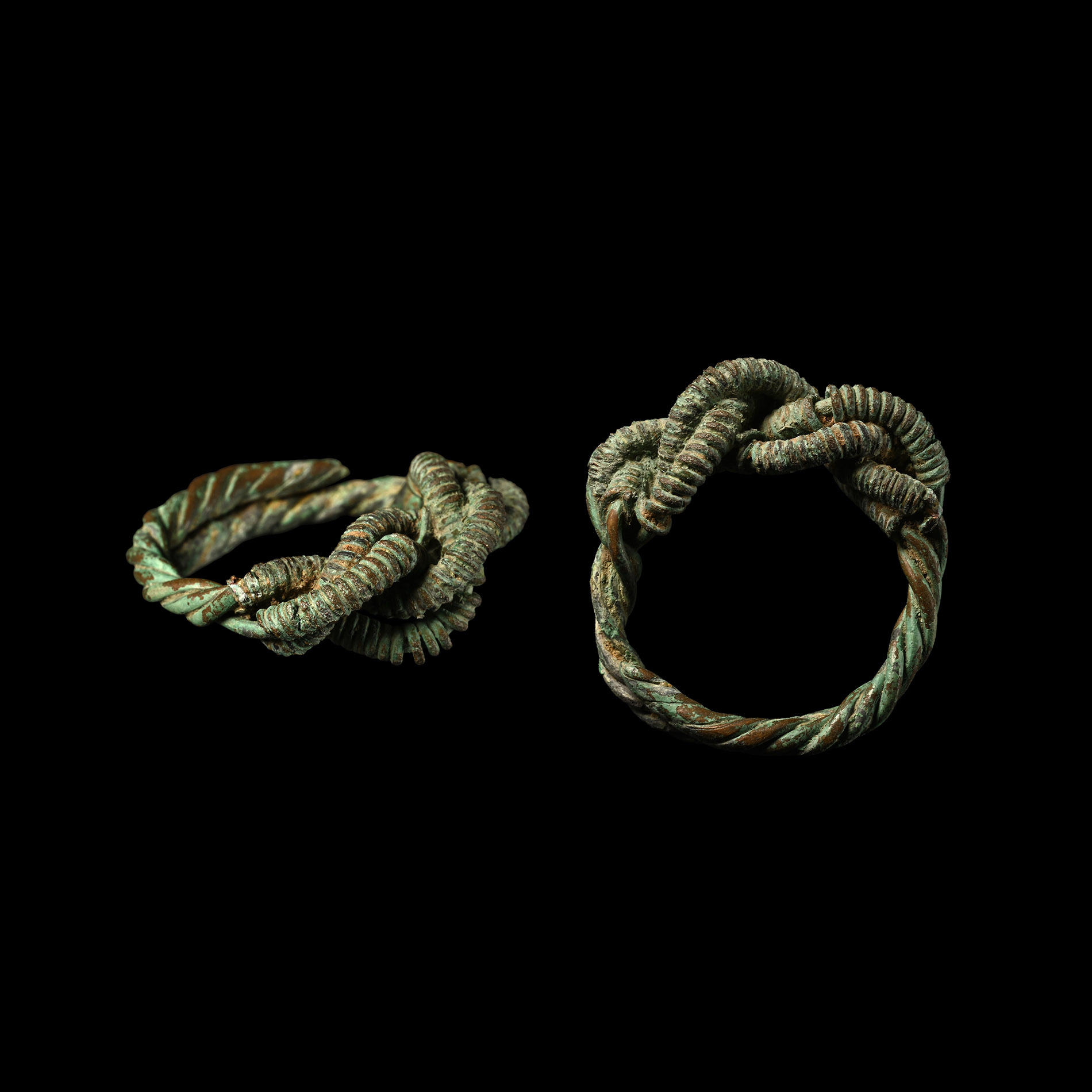 Viking Twisted Bronze Wire Ring