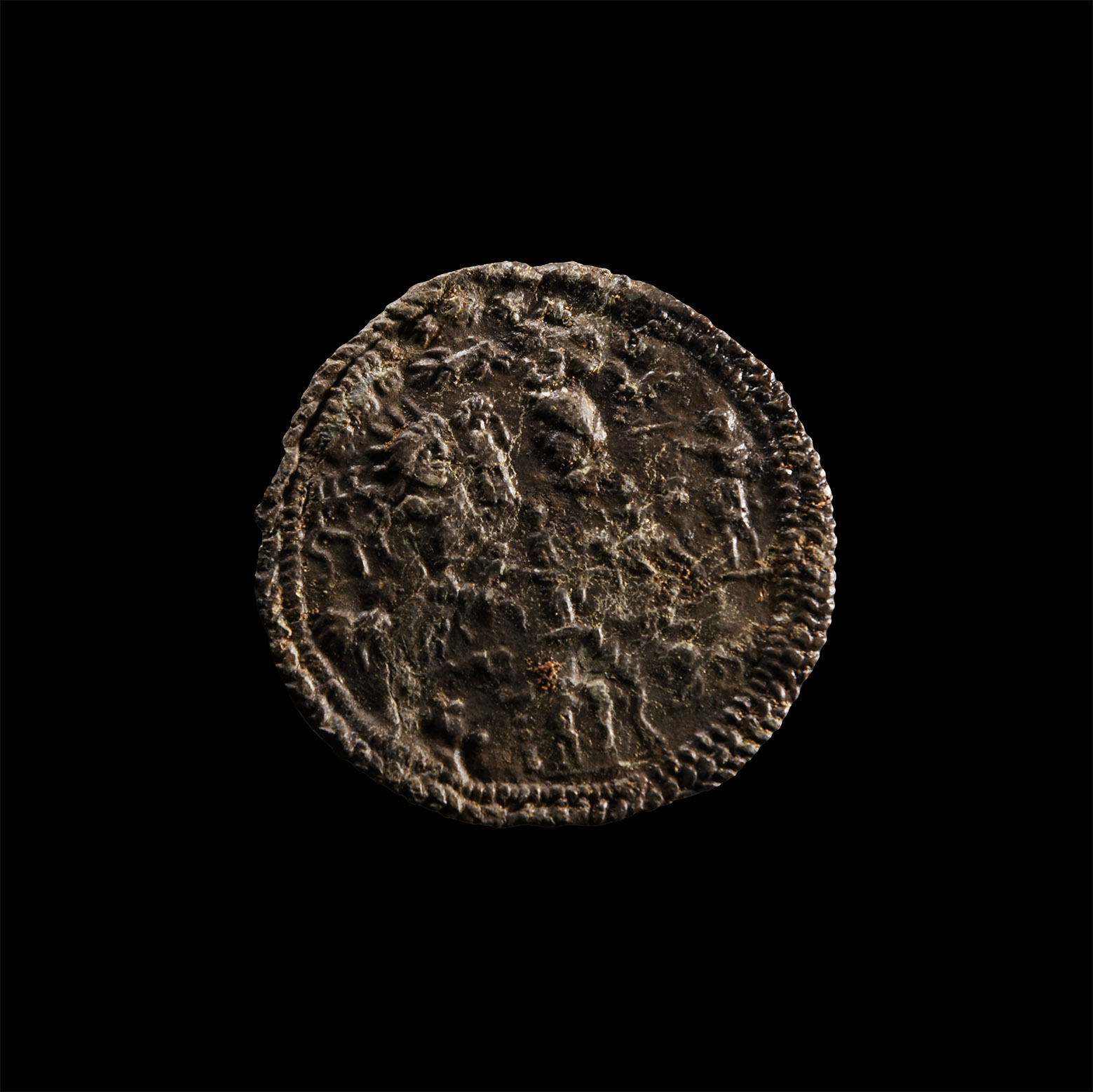 Roman Danubian Lead Plaque with Sol Invictus
